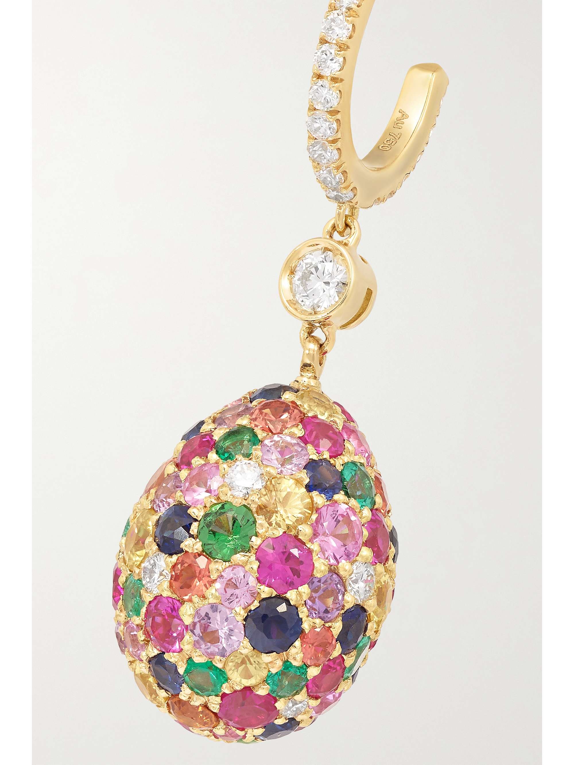 FABERGÉ Emotion Ei-Ohrringe aus 18 Karat Gold mit mehreren Steinen