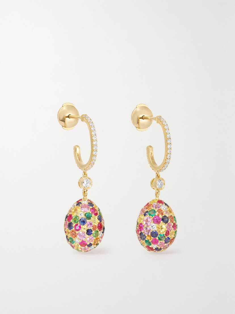 Fabergé Emotion 18-karat Gold Multi-stone Earrings
