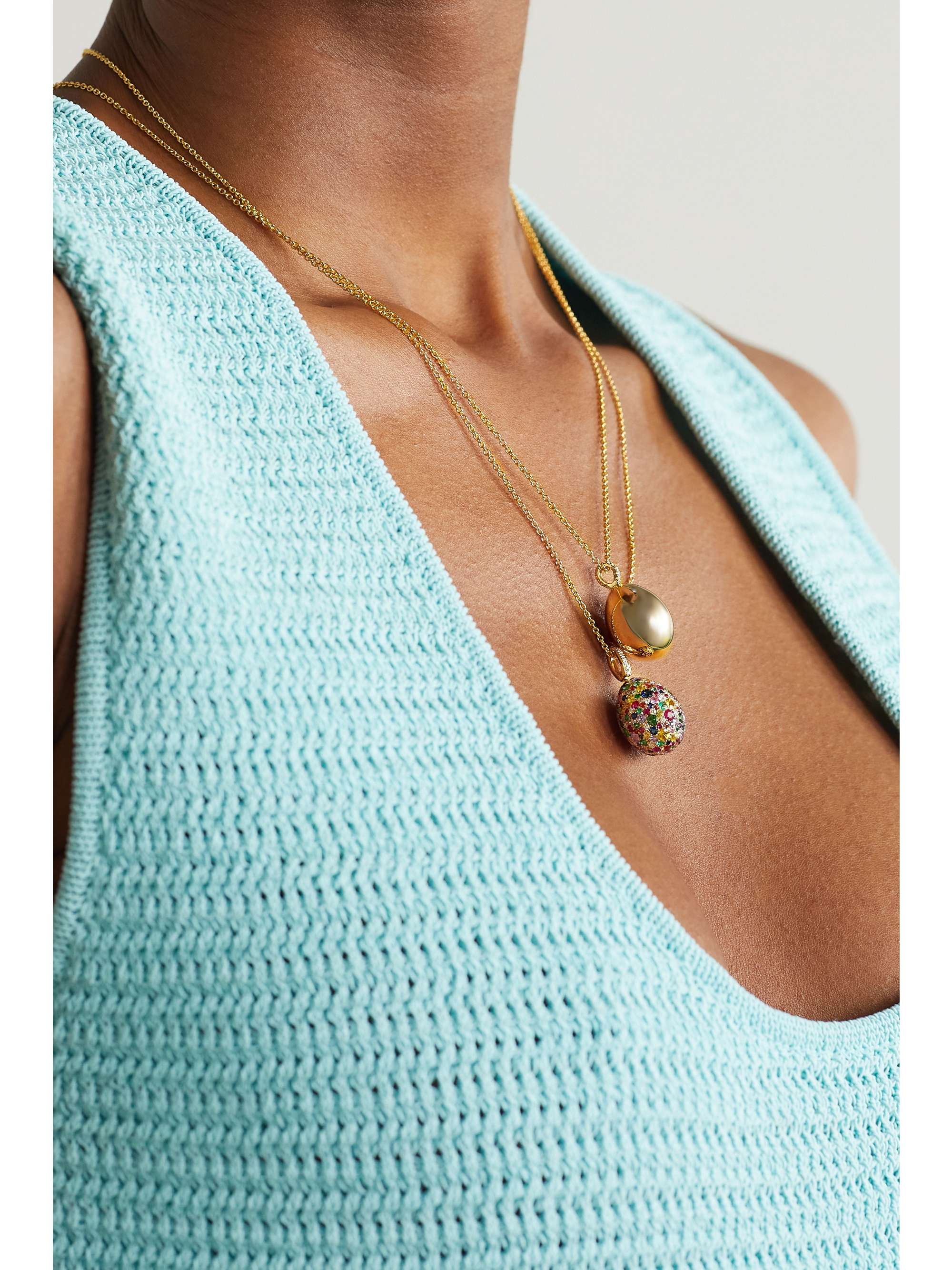 FABERGÉ Emotion 18-karat gold multi-stone necklace