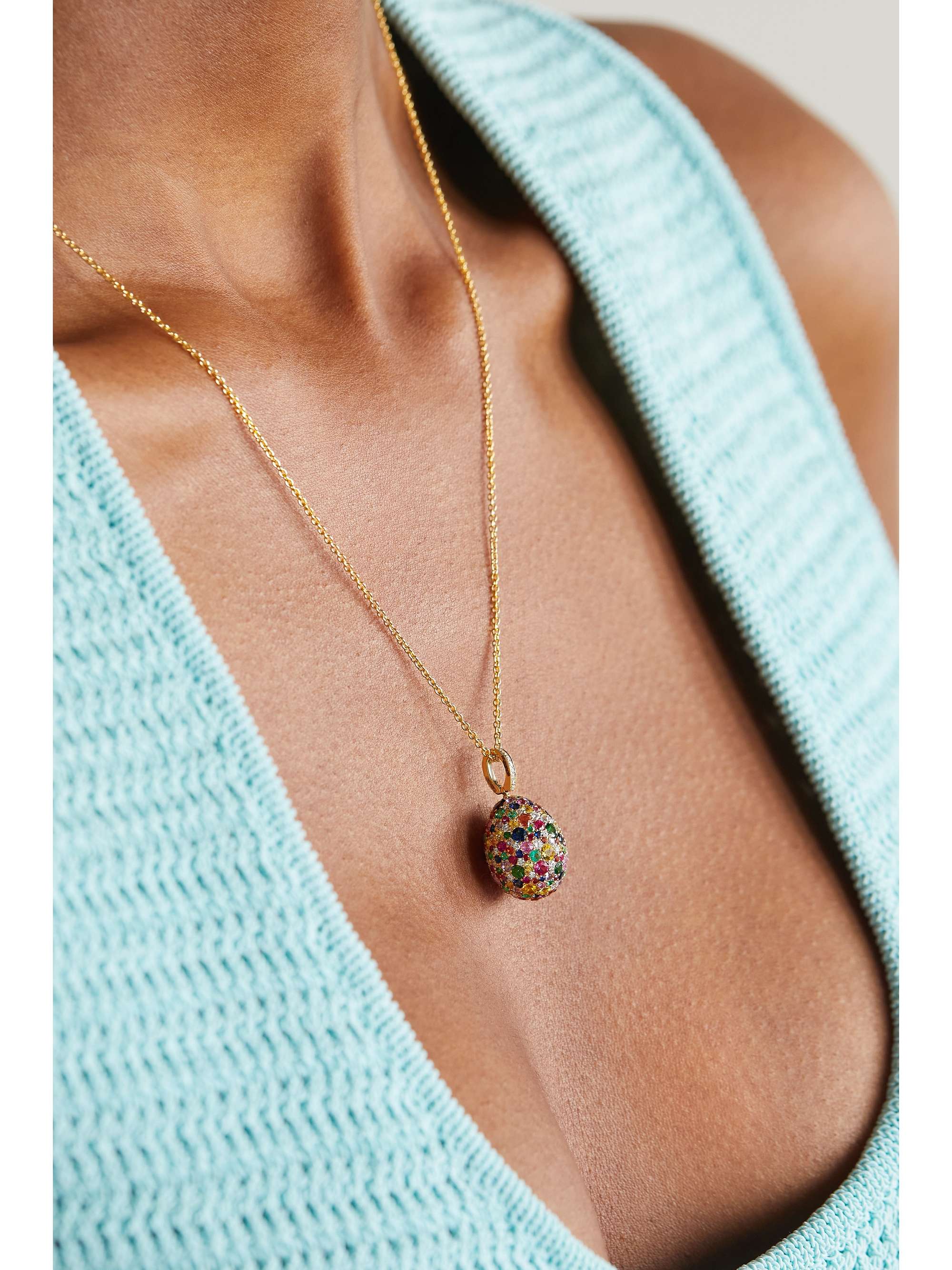 FABERGÉ Emotion 18-karat gold multi-stone necklace