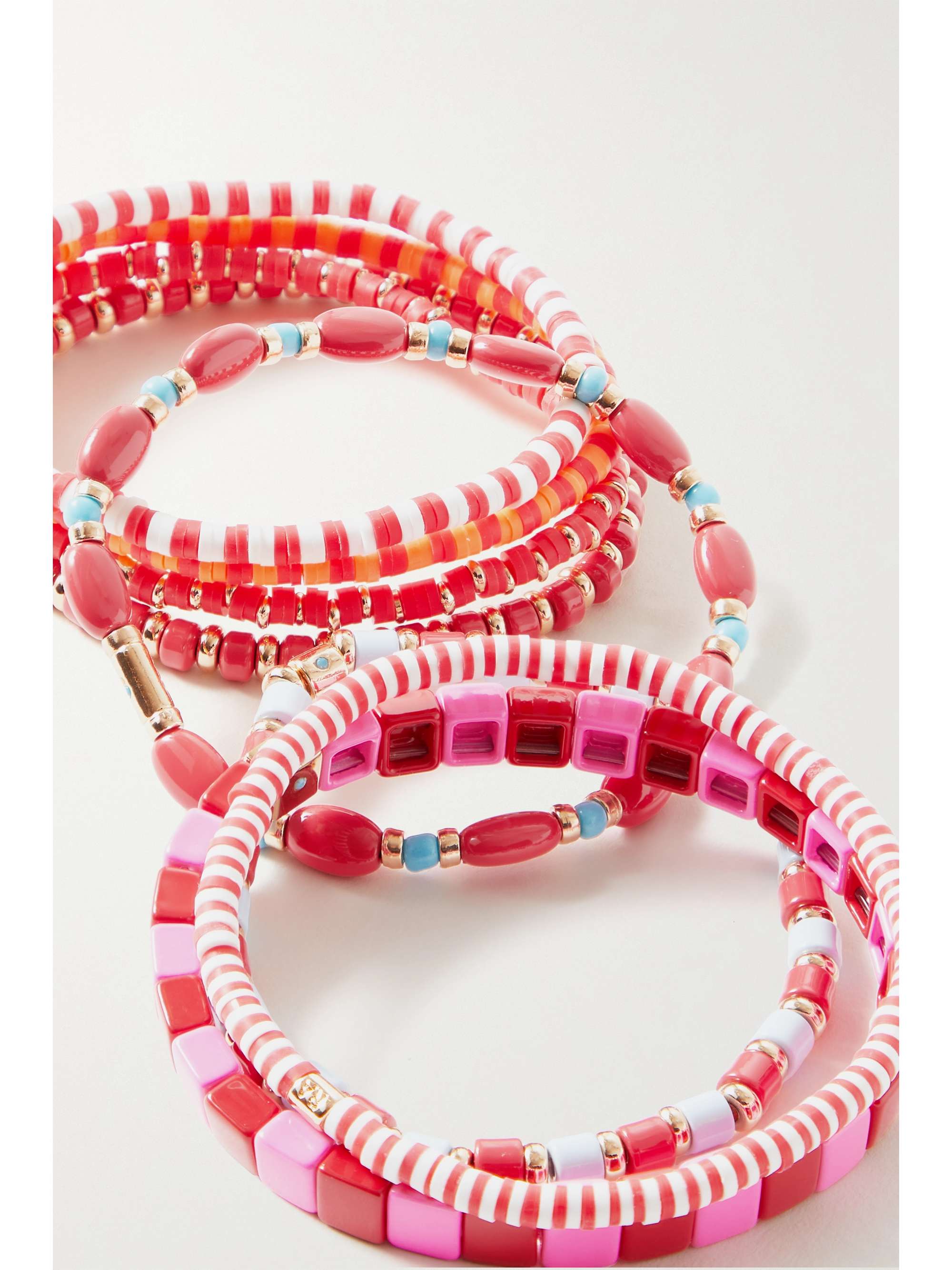 ROXANNE ASSOULIN Colour Therapy set of eight enamel and gold-tone bracelets