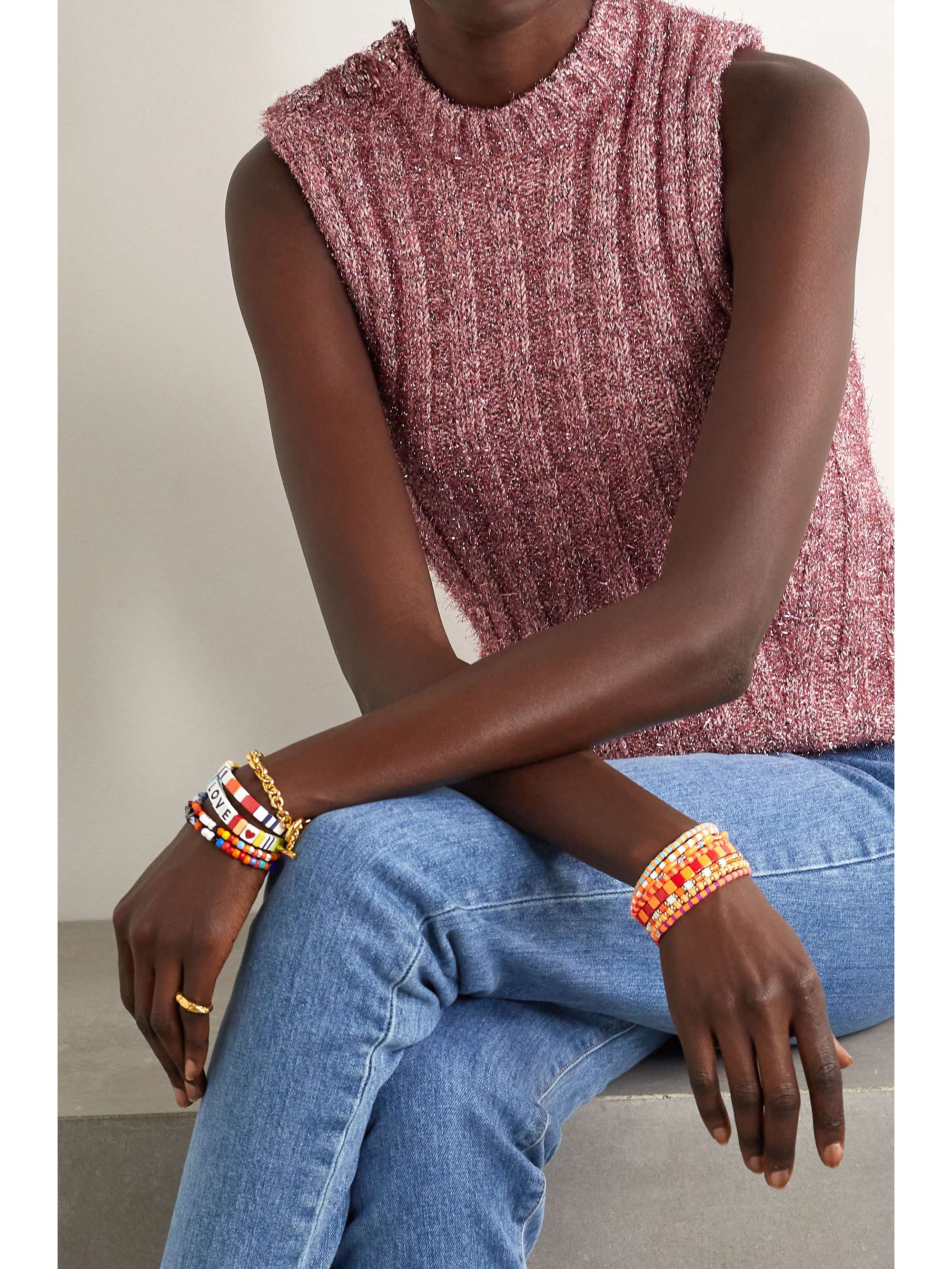ROXANNE ASSOULIN Colour Therapy set of eight enamel and gold-tone bracelets