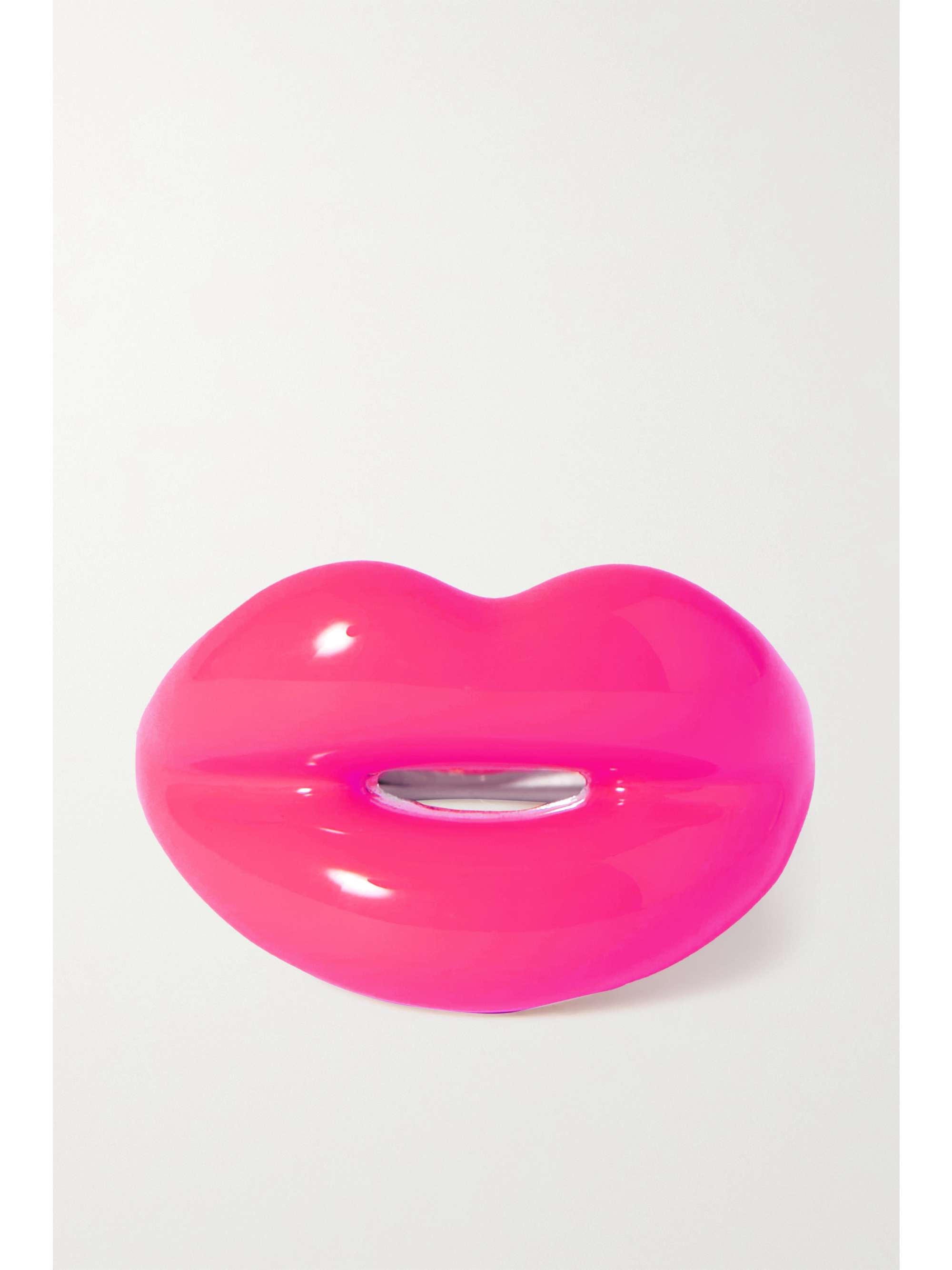 HOTLIPS BY SOLANGE Recycled sterling silver and neon enamel ring
