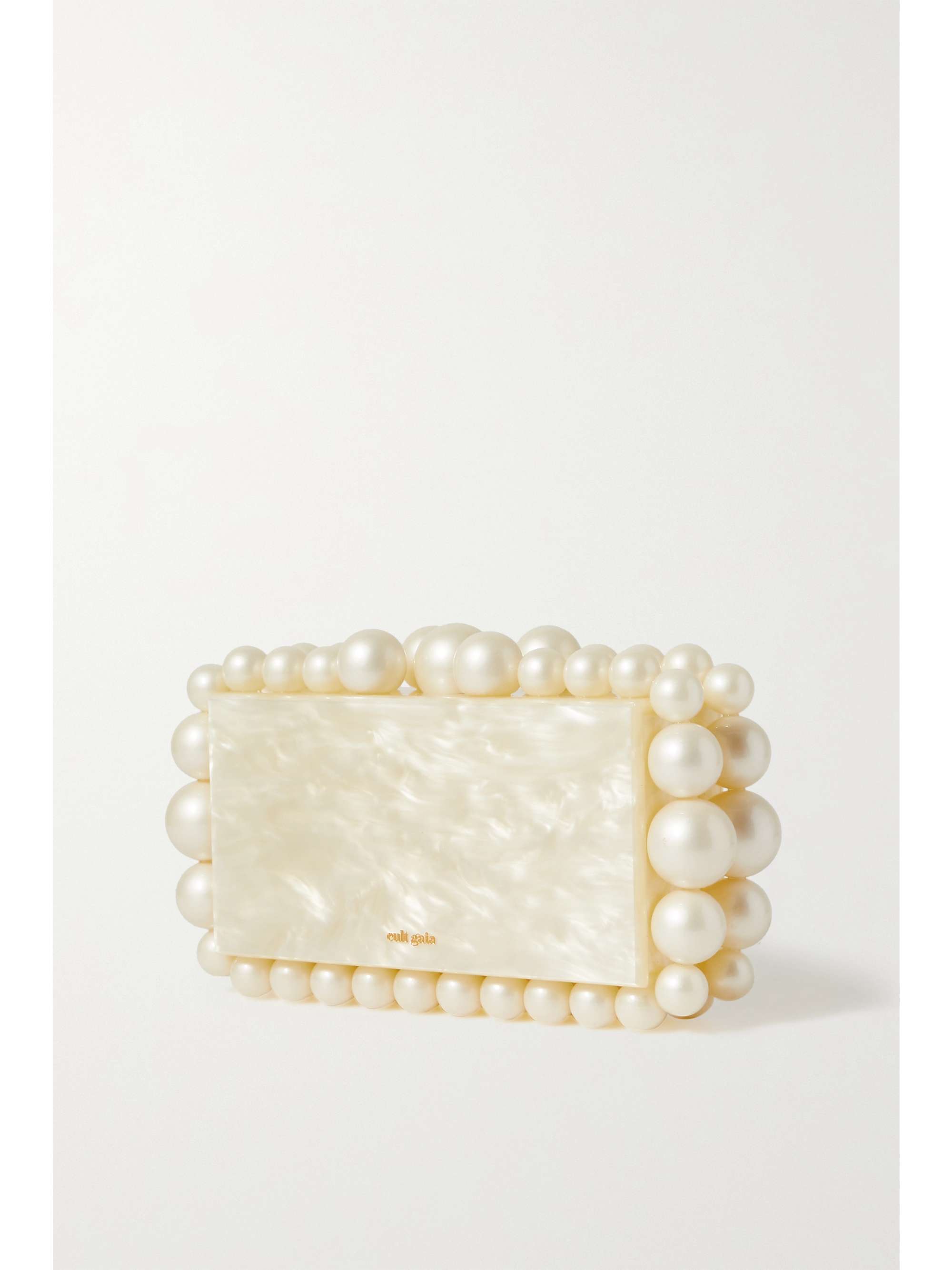 CULT GAIA Eos beaded acrylic clutch