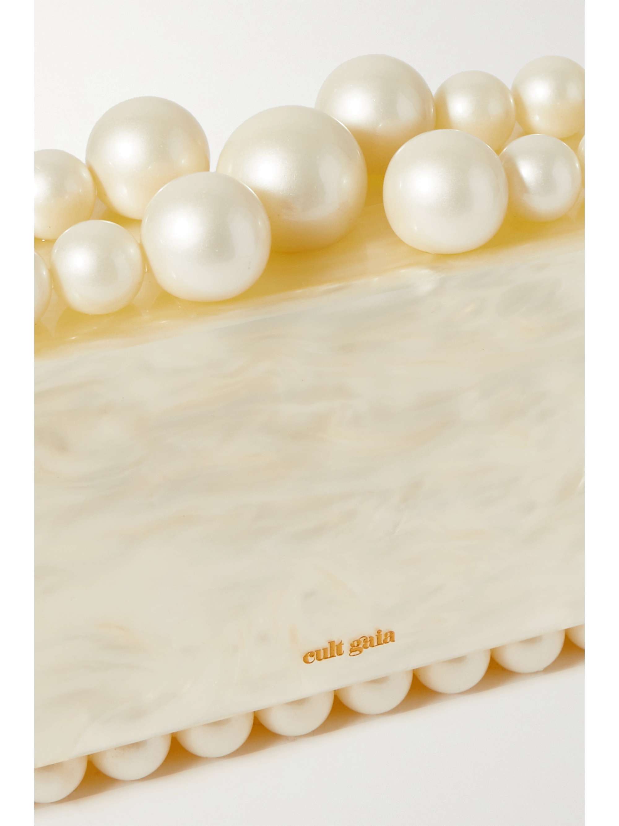 CULT GAIA Eos beaded acrylic clutch