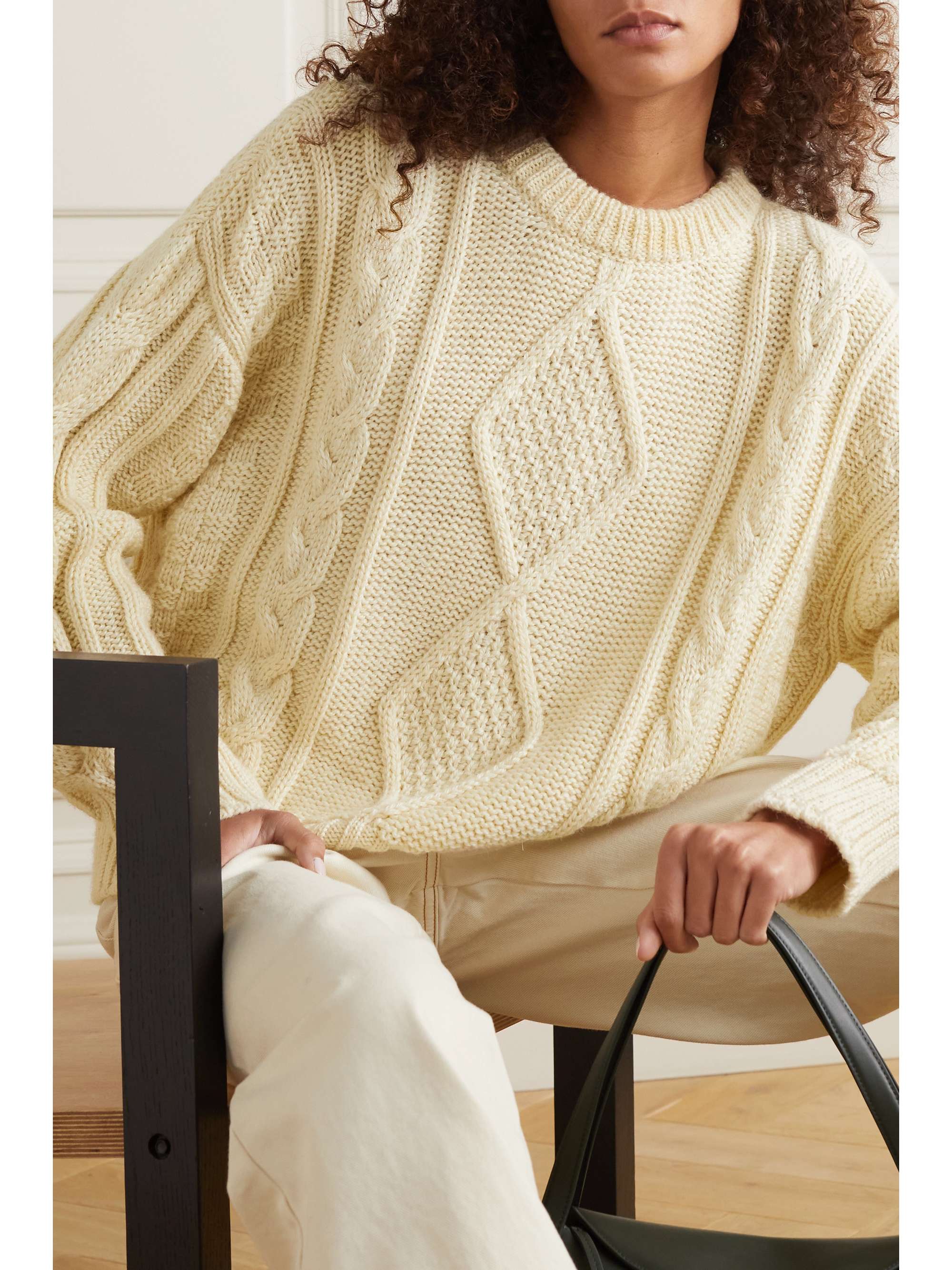 &DAUGHTER + NET SUSTAIN Aoife cable-knit wool sweater