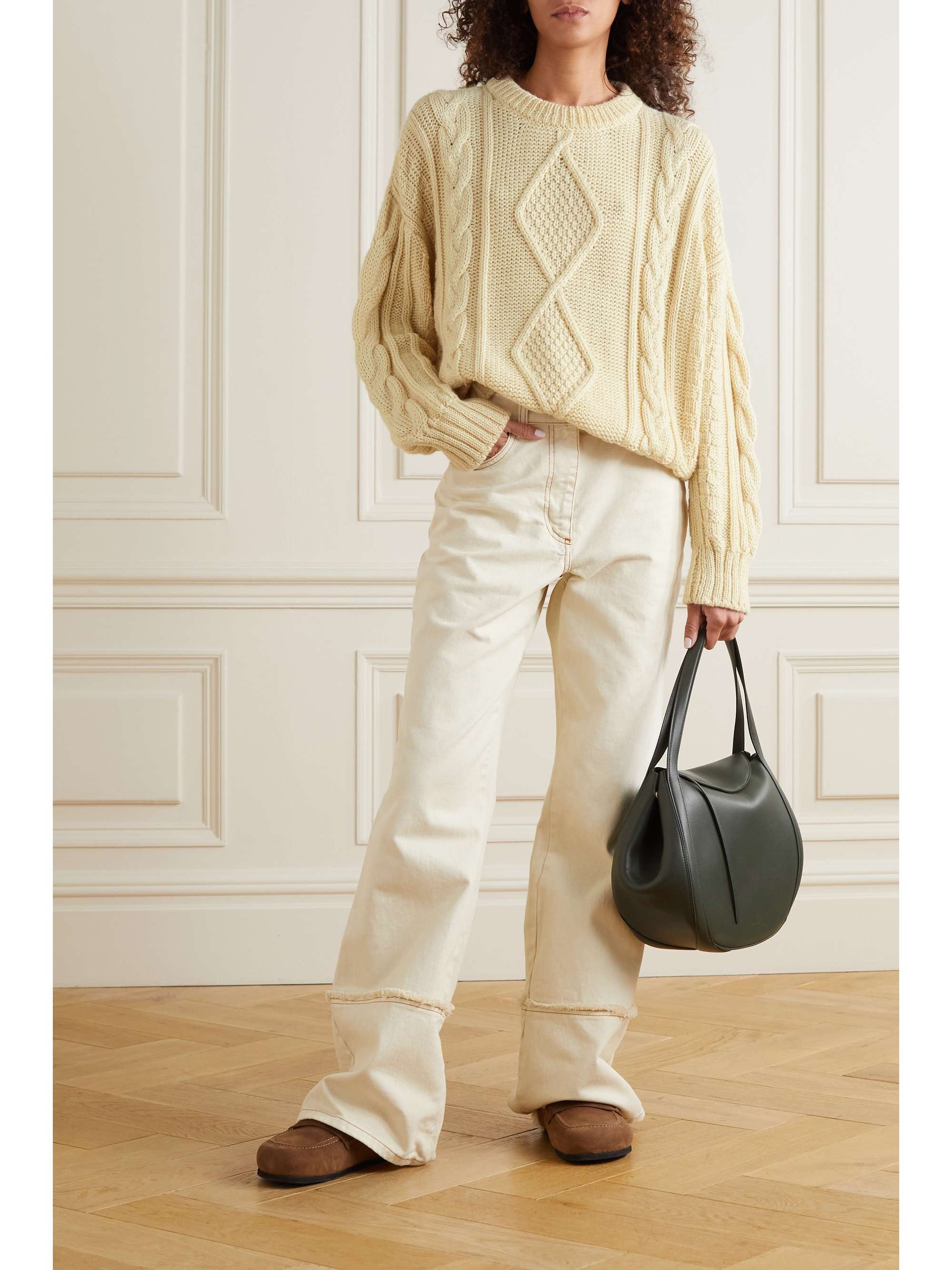 &DAUGHTER + NET SUSTAIN Aoife cable-knit wool sweater