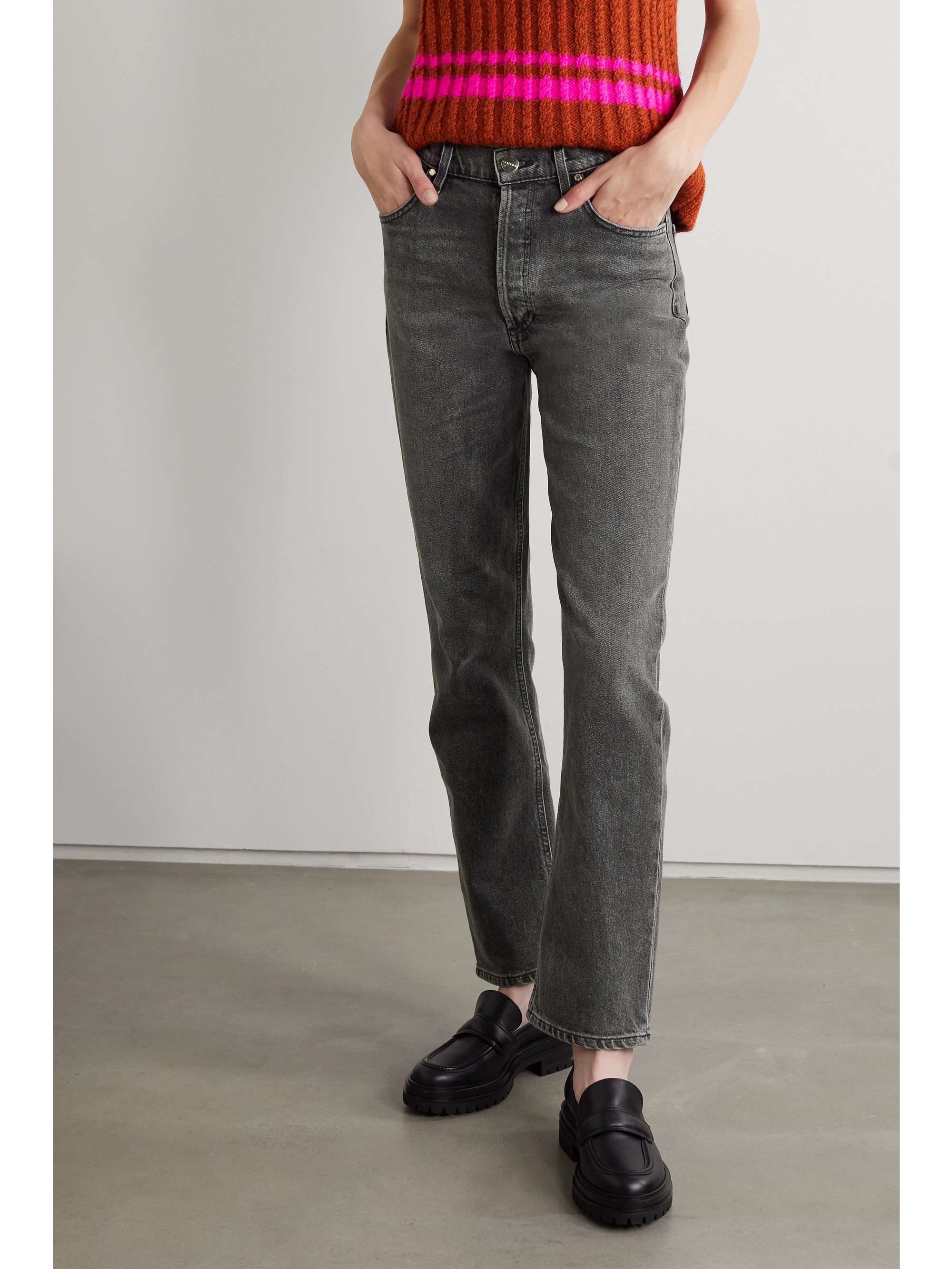 GOLDSIGN Morgan high-rise straight-leg jeans
