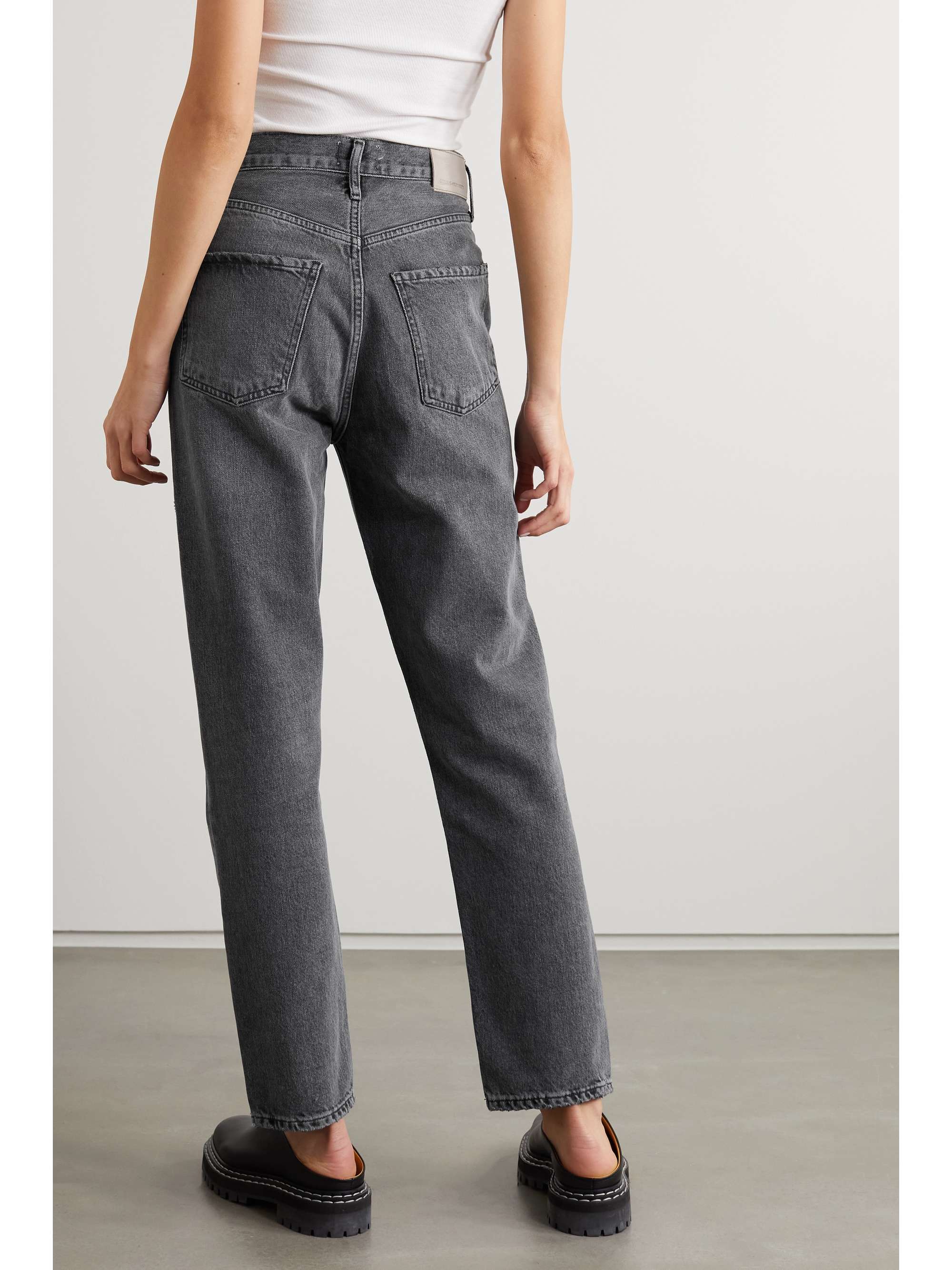 Dark gray Sabine high-rise straight-leg 