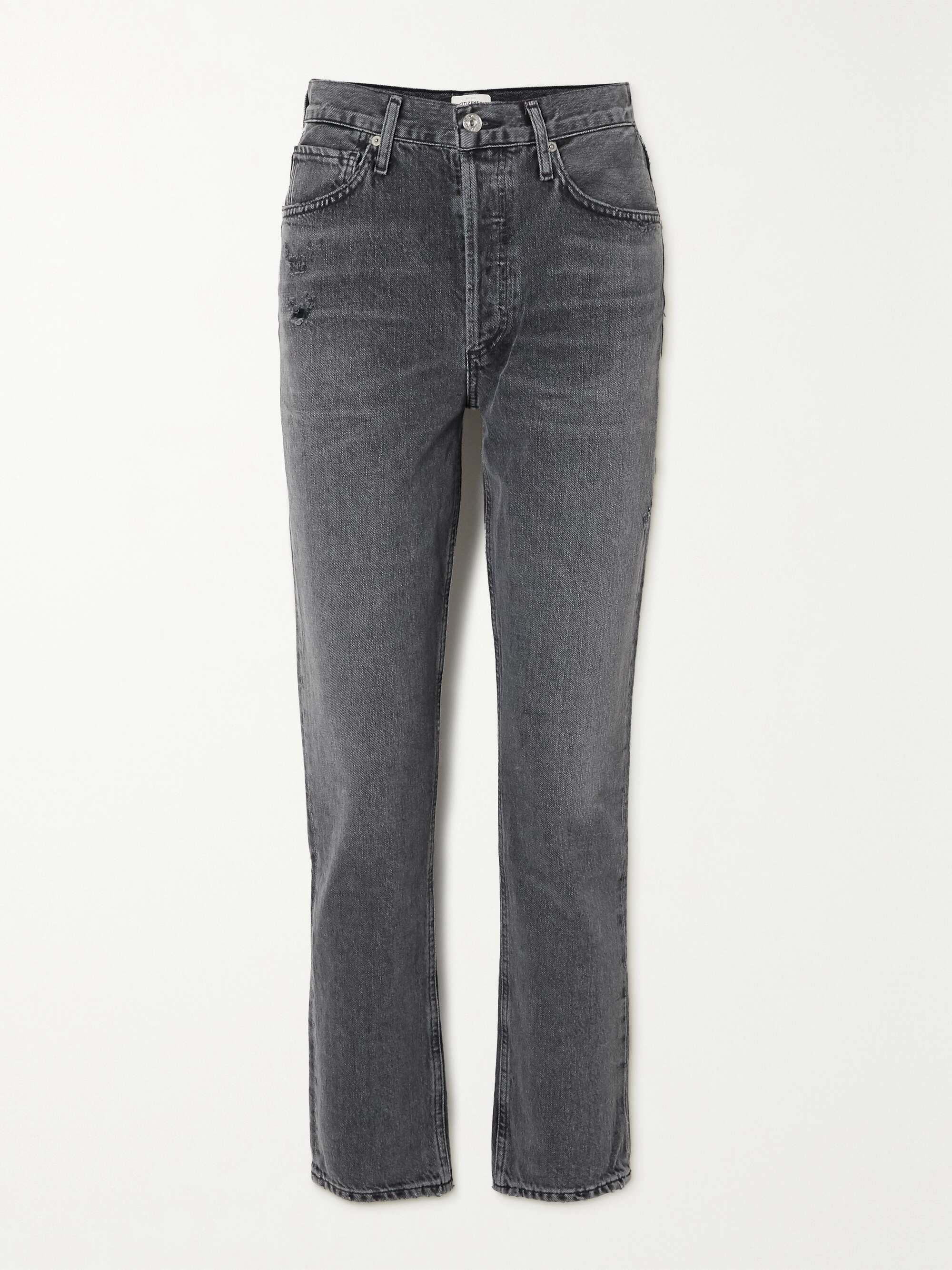 Dark gray Sabine high-rise straight-leg 