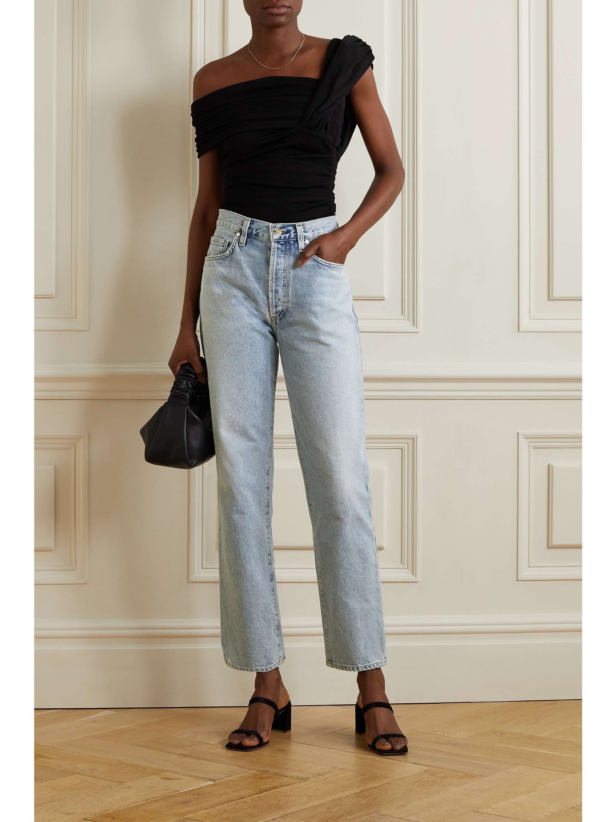 GOLDSIGN Harper mid-rise straight-leg jeans