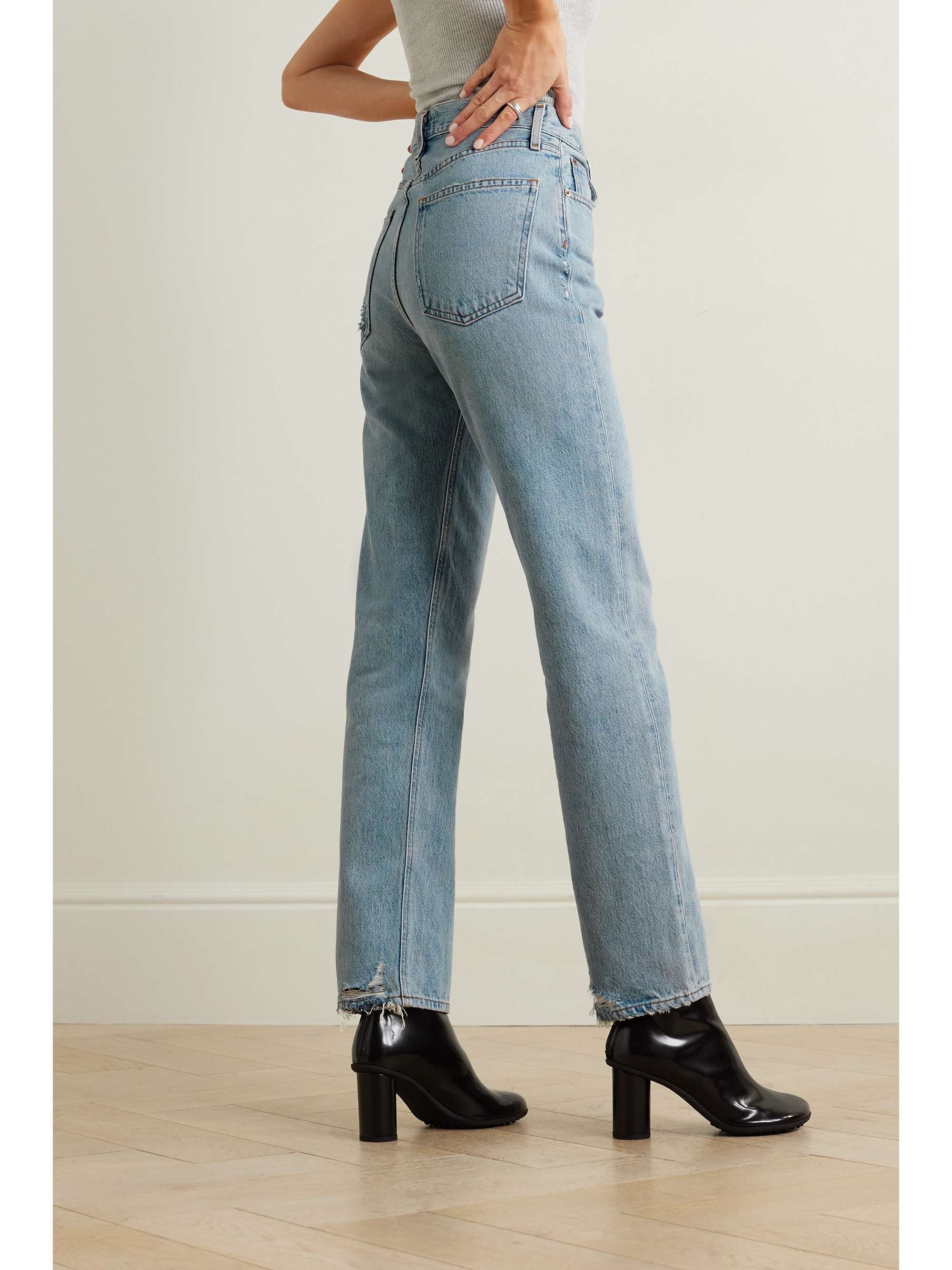 '90s Pinch Waist high-rise straight-leg organic jeans