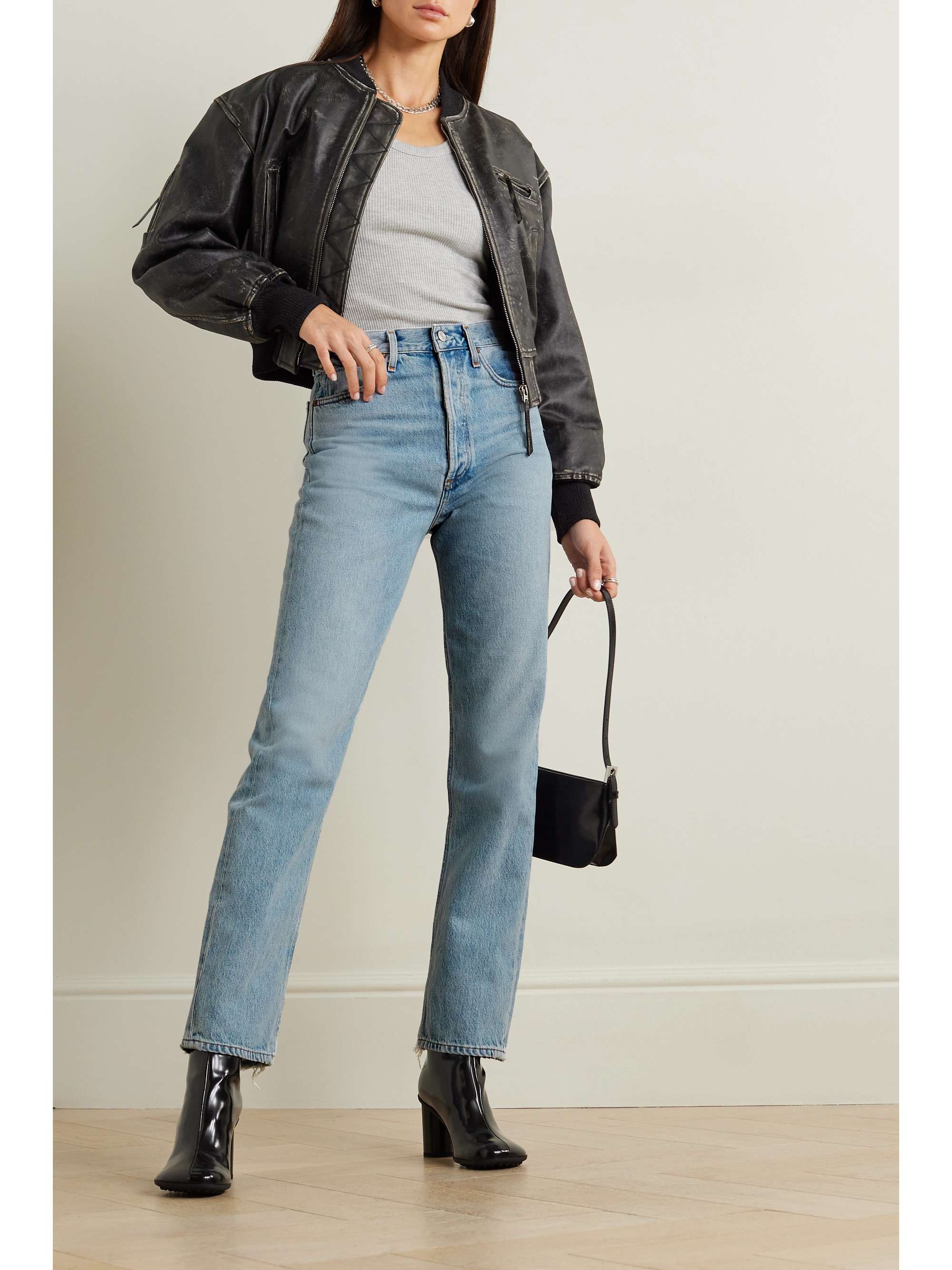 '90s Pinch Waist high-rise straight-leg organic jeans