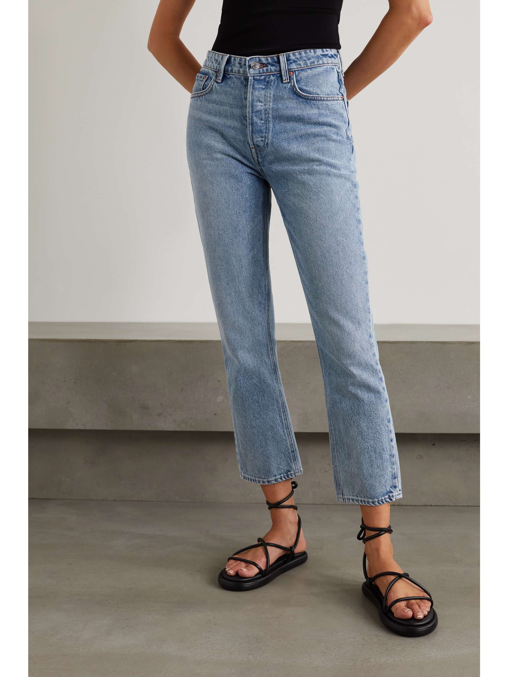 Mid denim Karolina cropped high-rise 