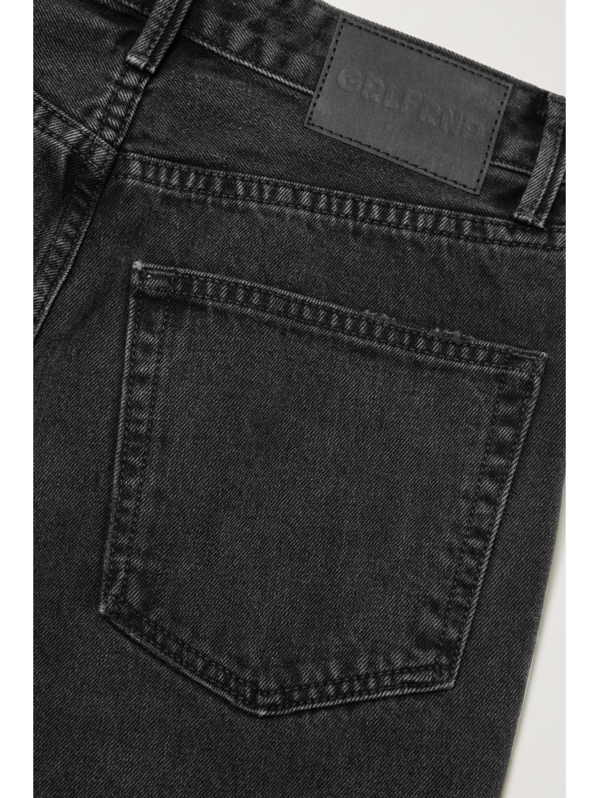 GRLFRND Amanda distressed high-rise straight-leg jeans