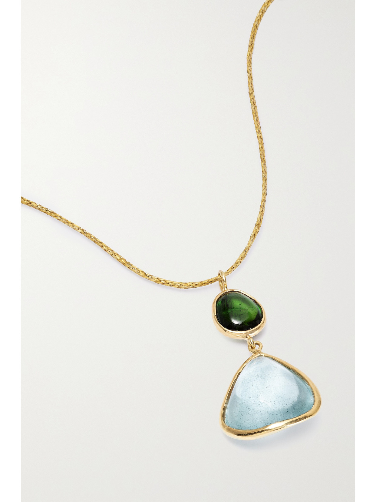 Pippa Small - 18-karat Gold, Tourmaline And Aquamarine Necklace - one size 22 Awaiting product image