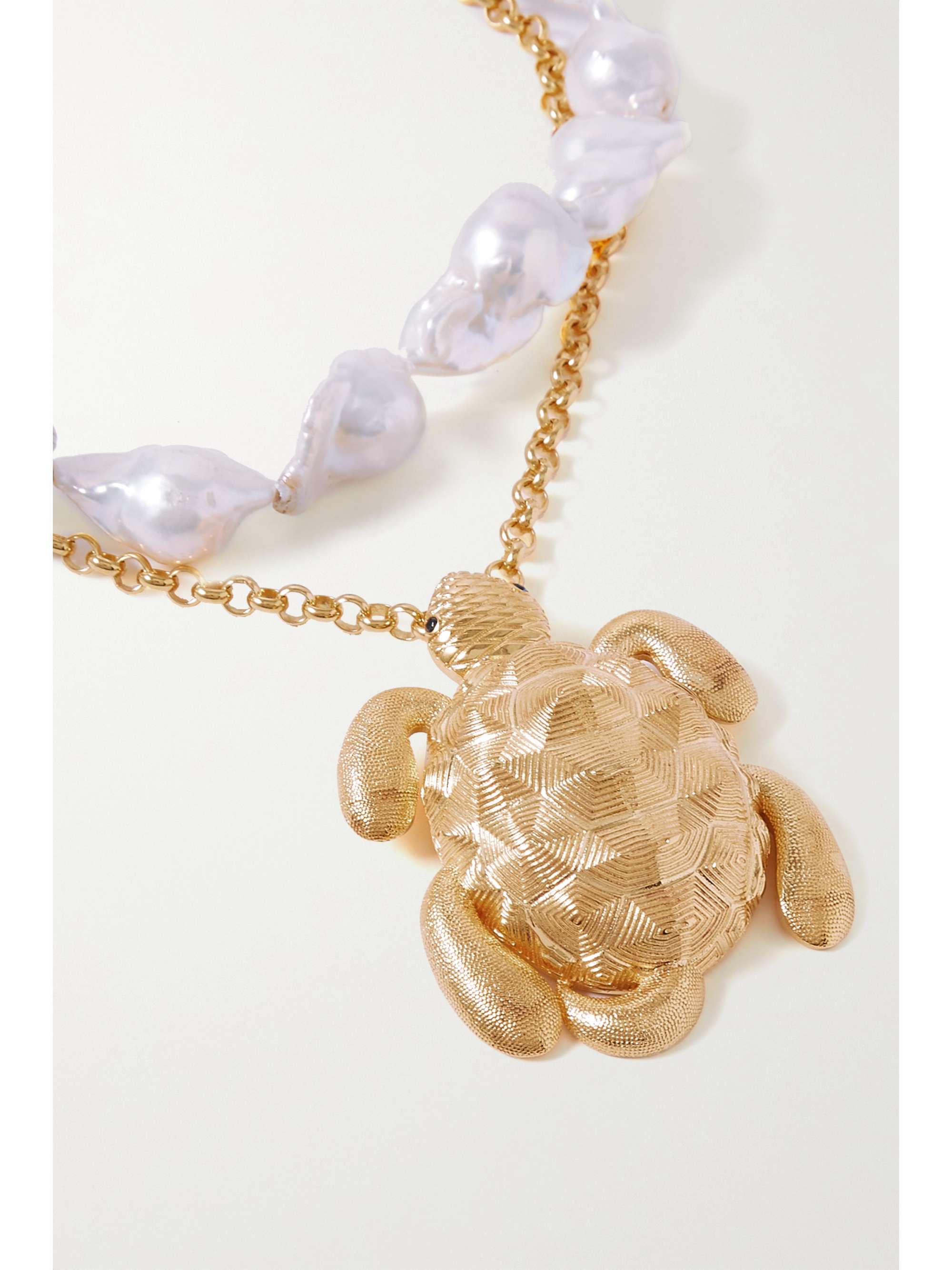 BEGÜM KHAN Collier en plaqué or et perles Tortuga