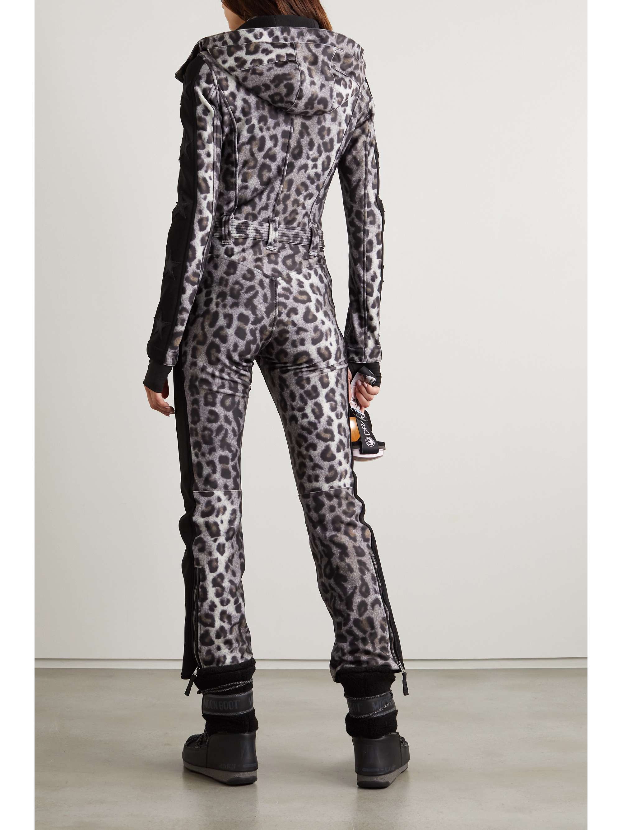 leopard print ski pants