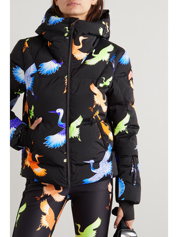 JETSET Julia hooded quilted printed ski jacket