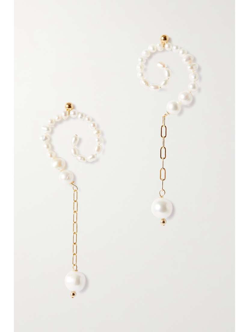 éliou Anafi Gold Pearl Earrings
