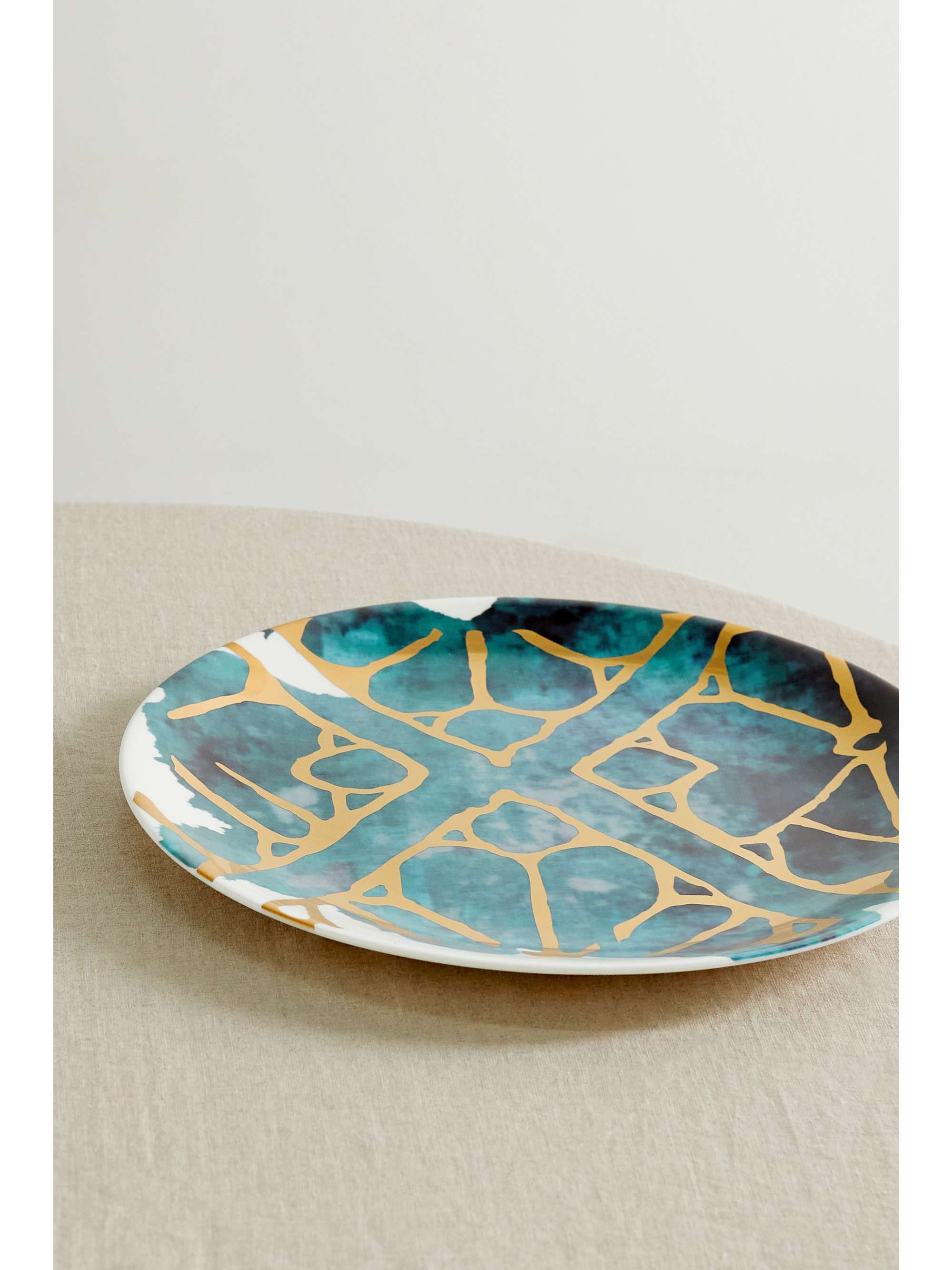 NIMEROLOGY I Left My Heart in Mexico 31cm gold-plated bone china charger plate
