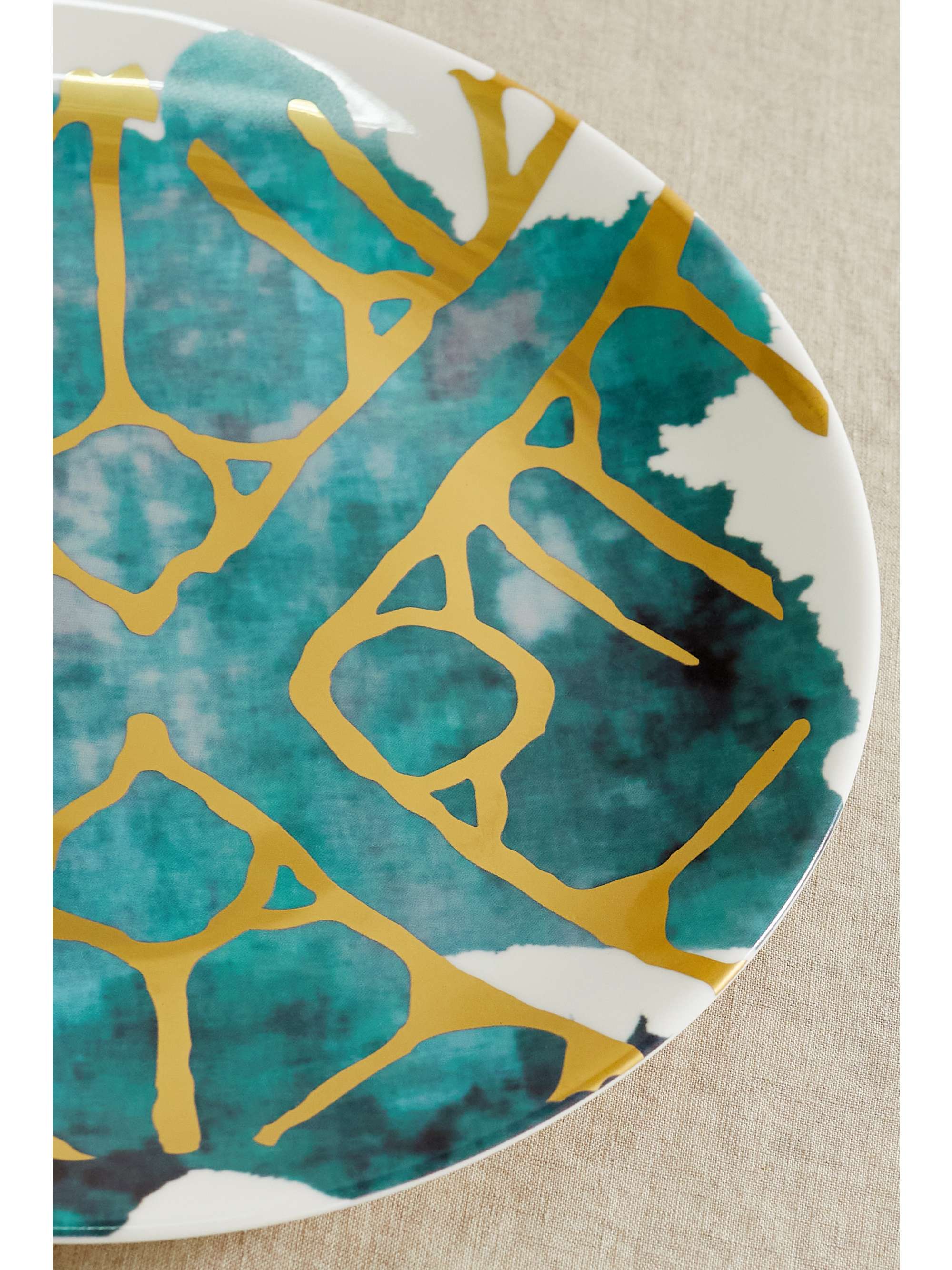 NIMEROLOGY I Left My Heart in Mexico 31cm gold-plated bone china charger plate