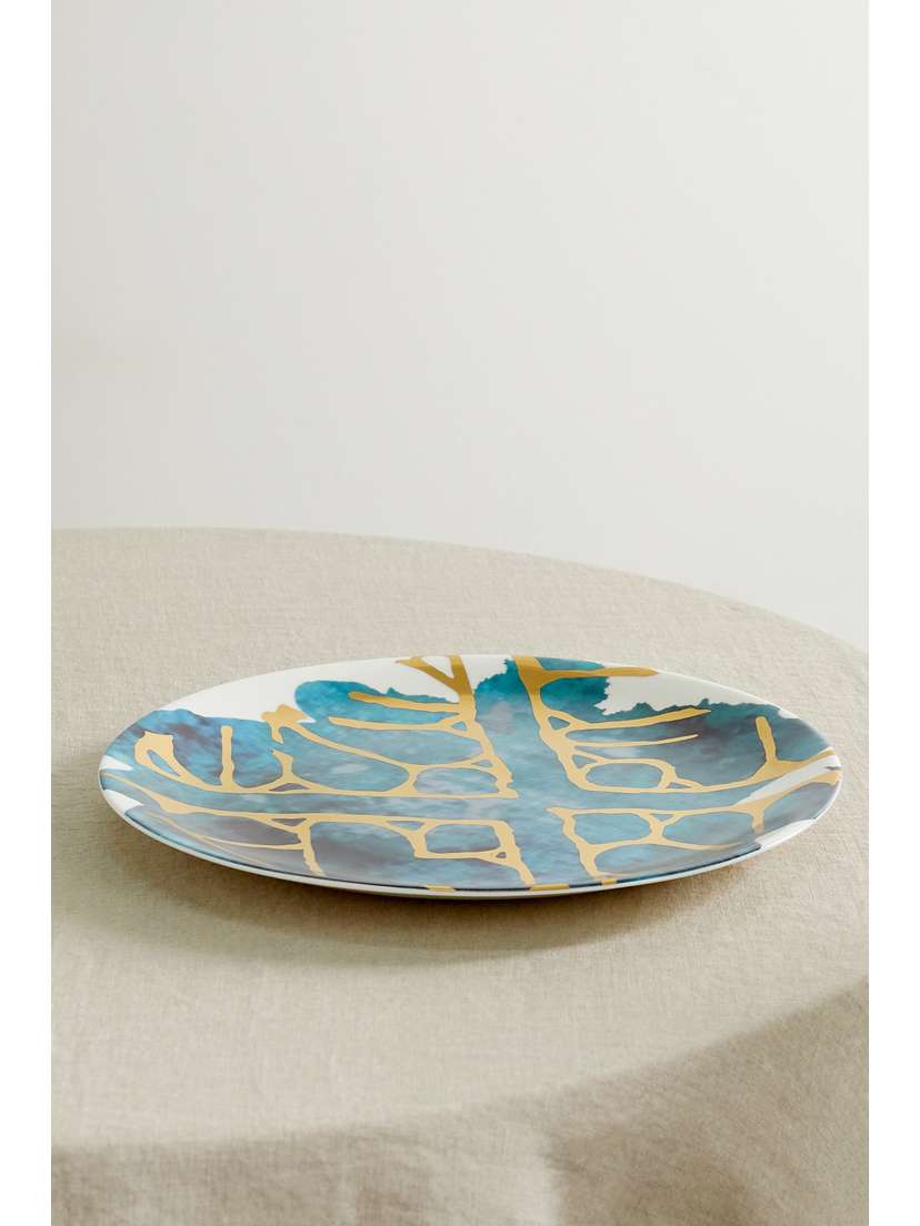 NIMEROLOGY I Left My Heart In Mexico 31cm Gold-plated Bone China Charger Plate