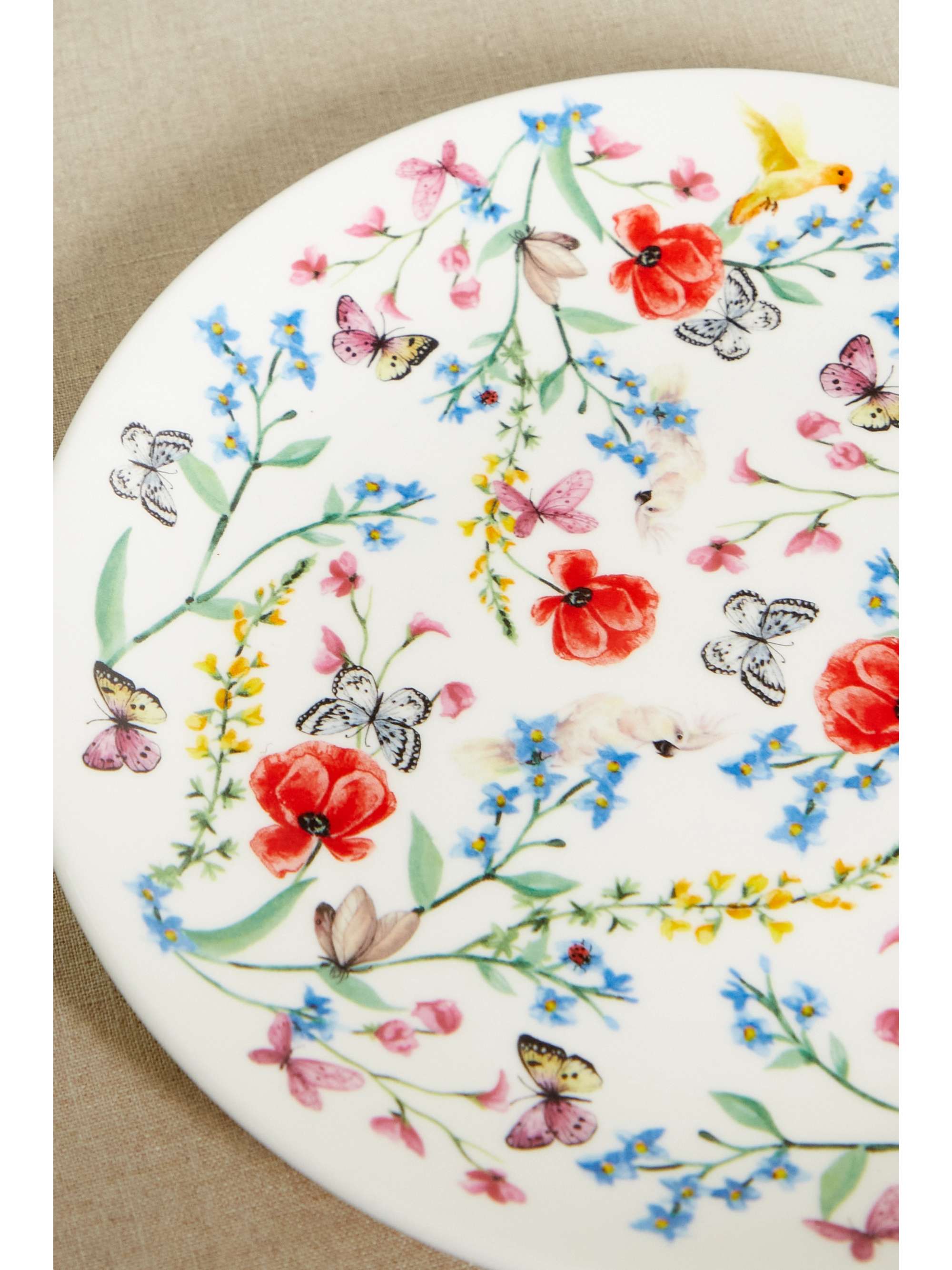 NIMEROLOGY Assiette en porcelaine anglaise Isabelle's Garden Party