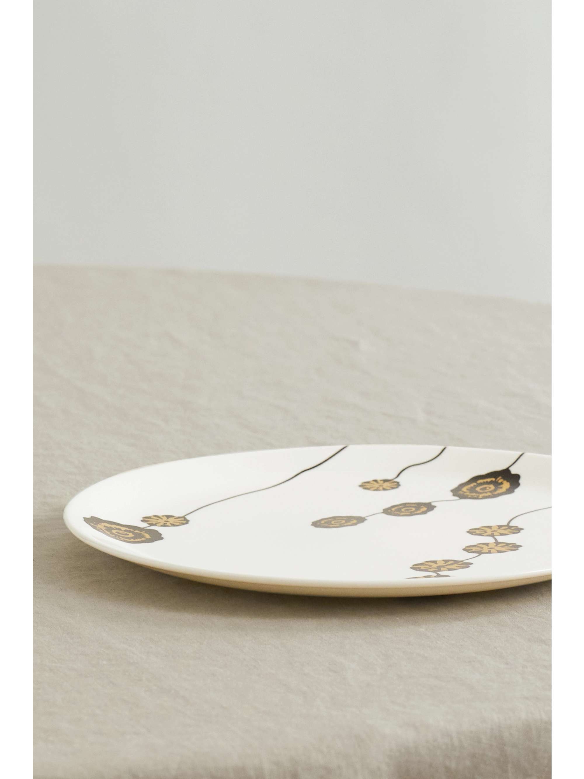 NIMEROLOGY Assiette en porcelaine anglaise plaquée or I Left My Heart in Mexico, 27 cm