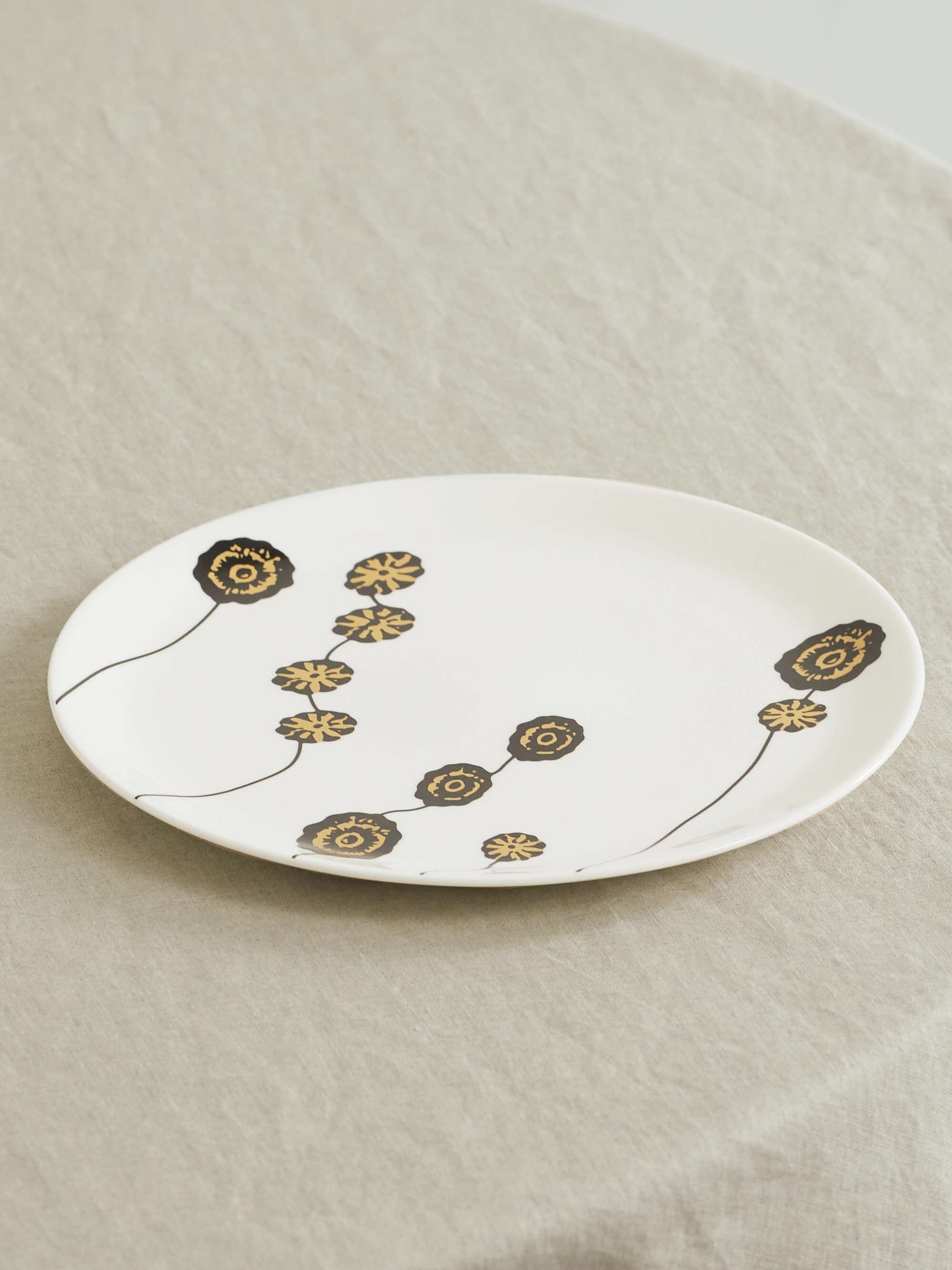 NIMEROLOGY Assiette en porcelaine anglaise plaquée or I Left My Heart in Mexico, 27 cm