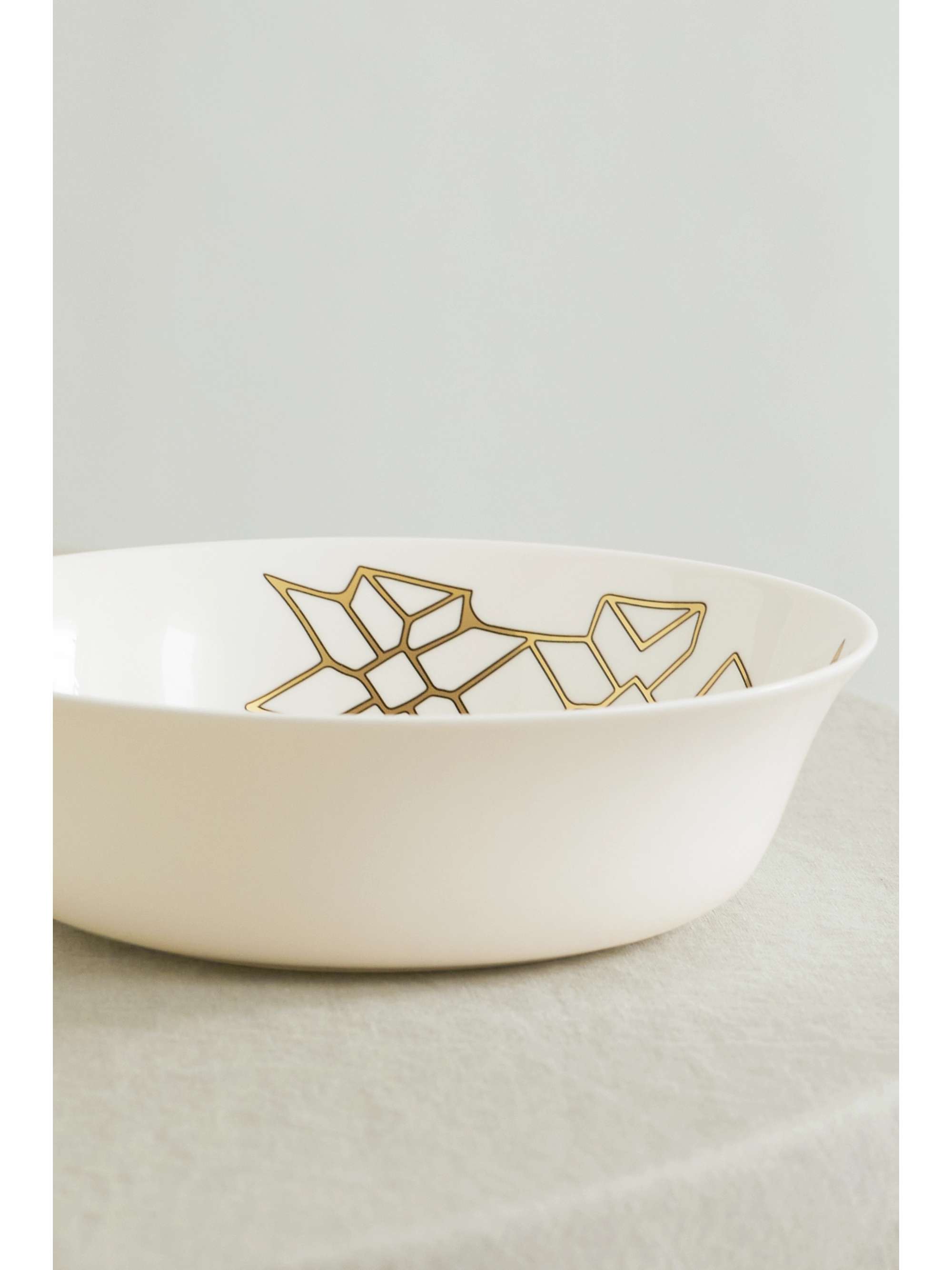 NIMEROLOGY Here Comes the Sun 26mm gold-plated bone china bowl