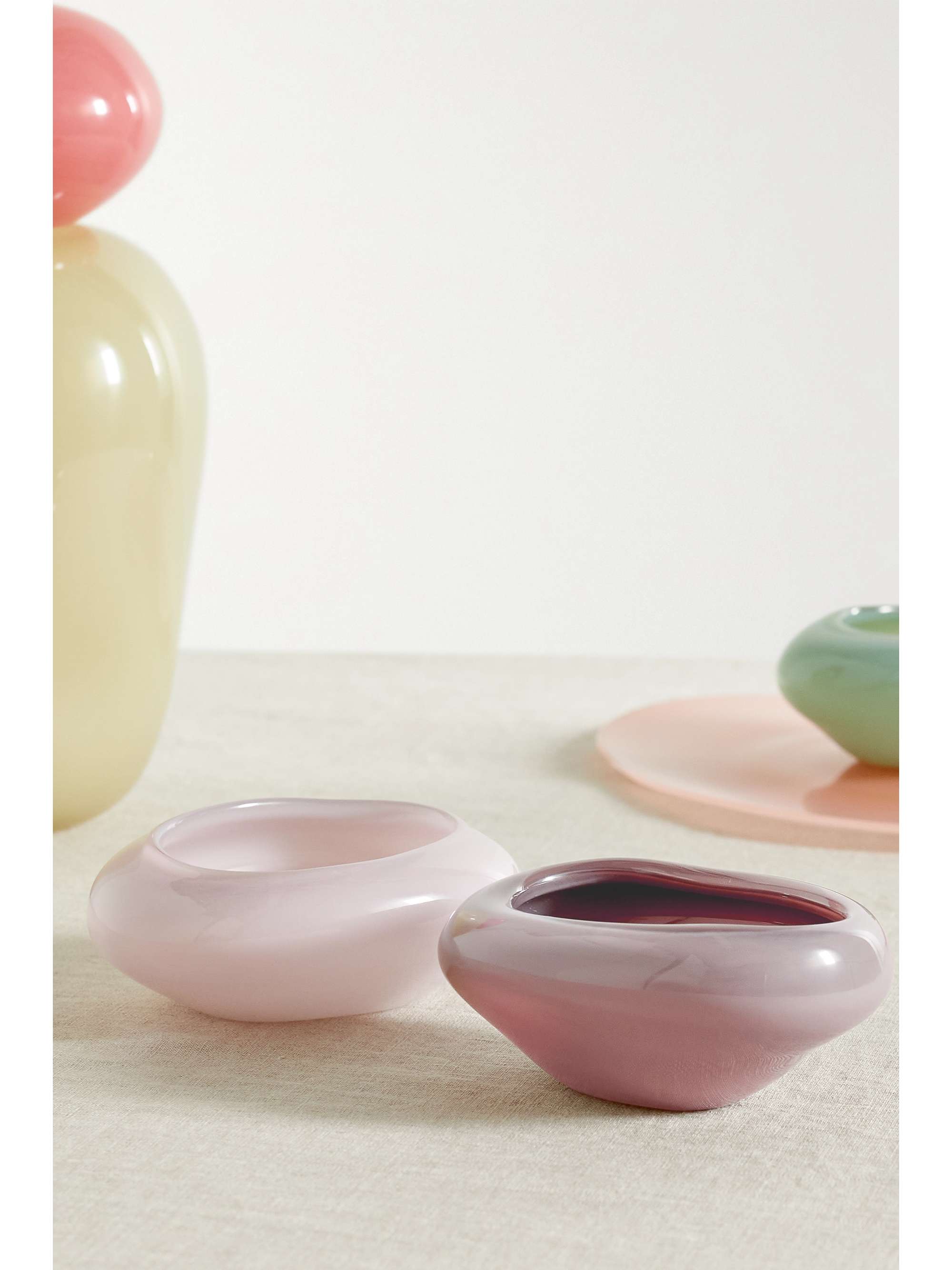 HELLE MARDAHL Candy set of two glass pinch dishes