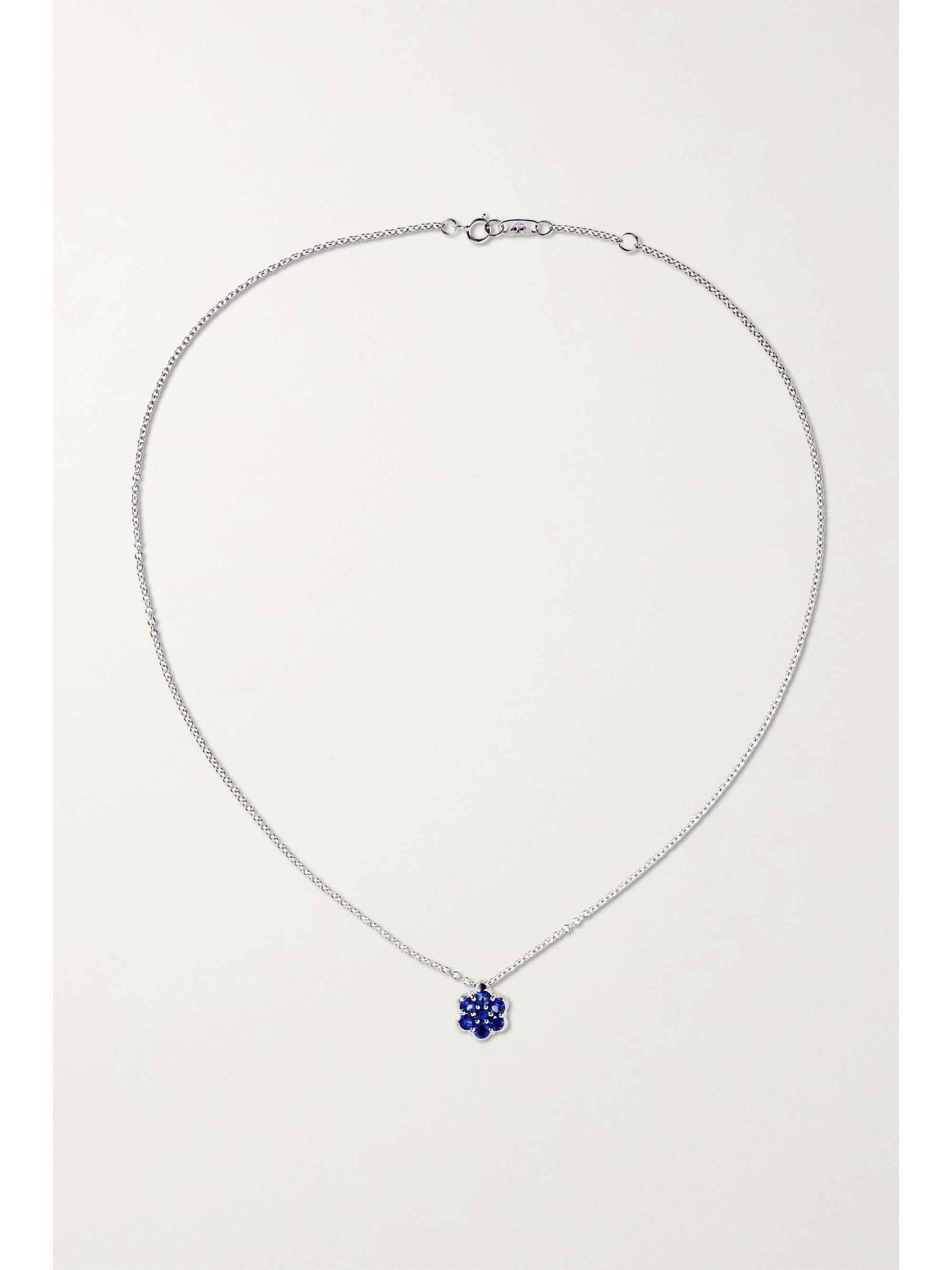 Blue Platinum sapphire necklace | BAYCO 
