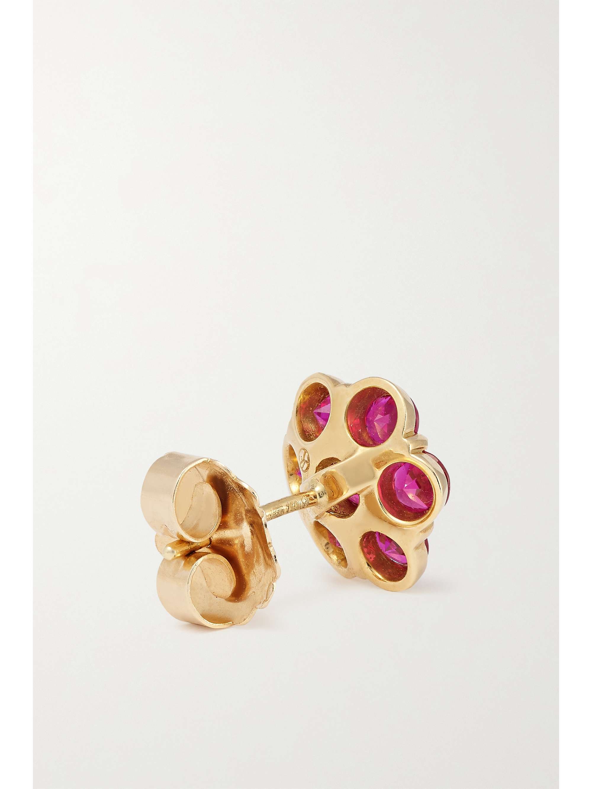 BAYCO 18-karat gold ruby earrings