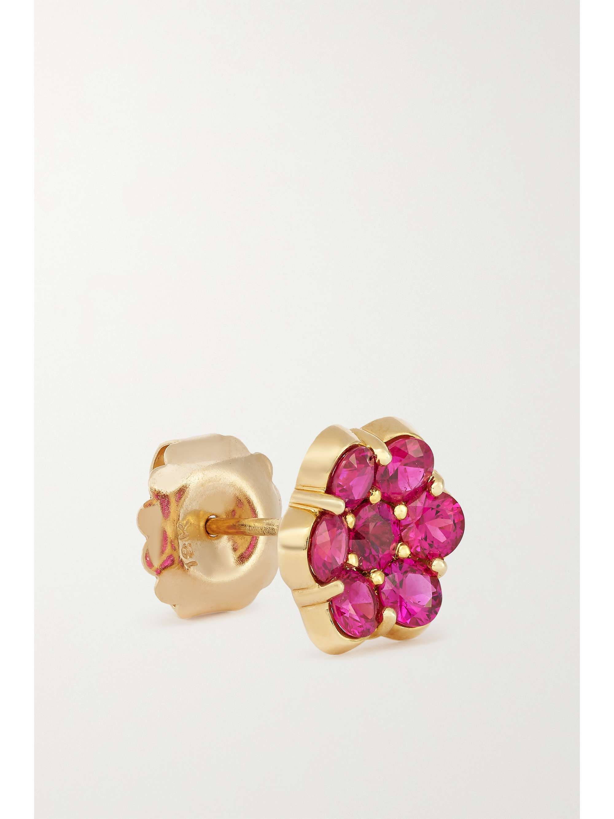 BAYCO 18-karat gold ruby earrings
