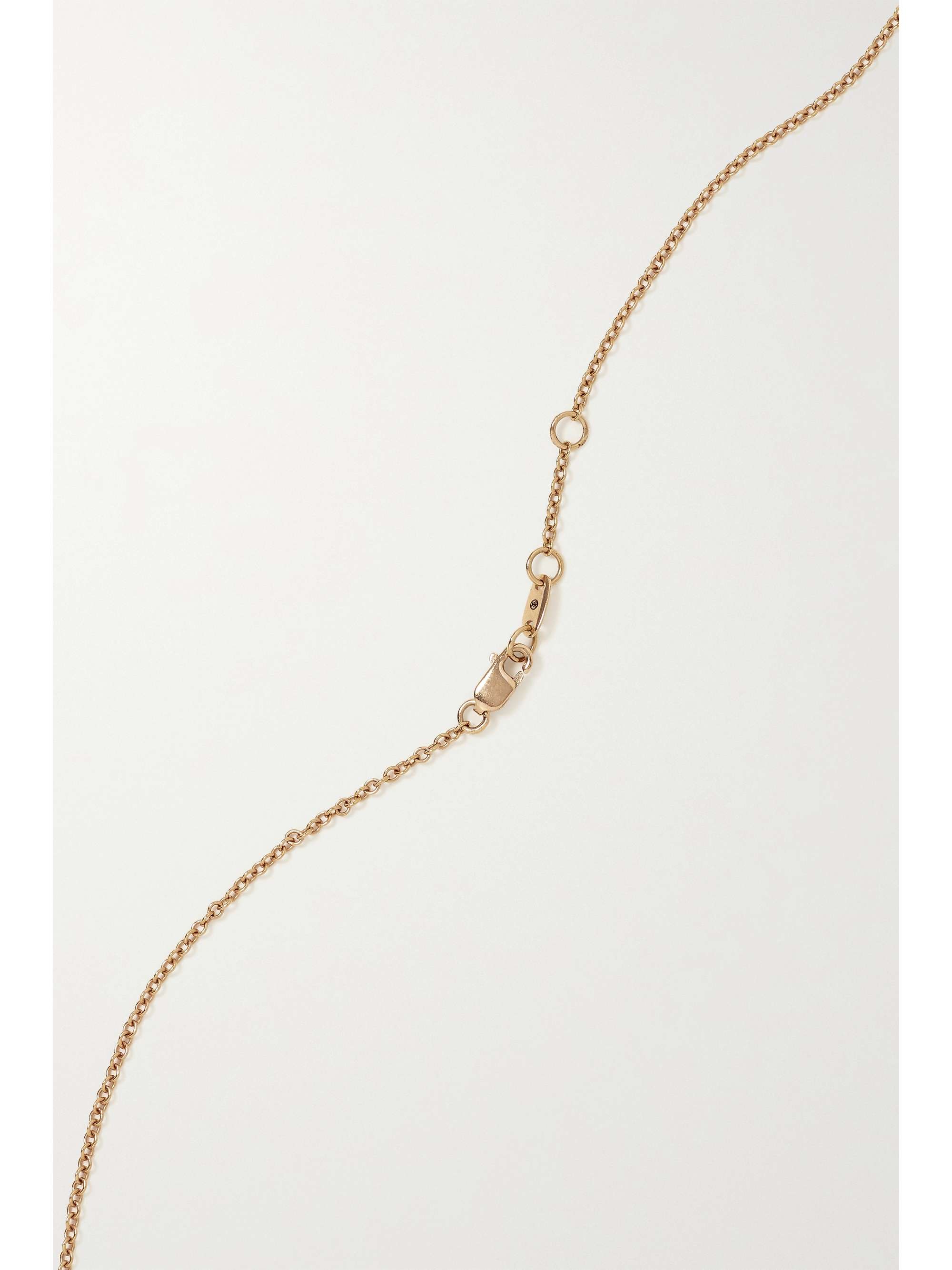 BAYCO 18-karat rose gold, diamond and sapphire necklace