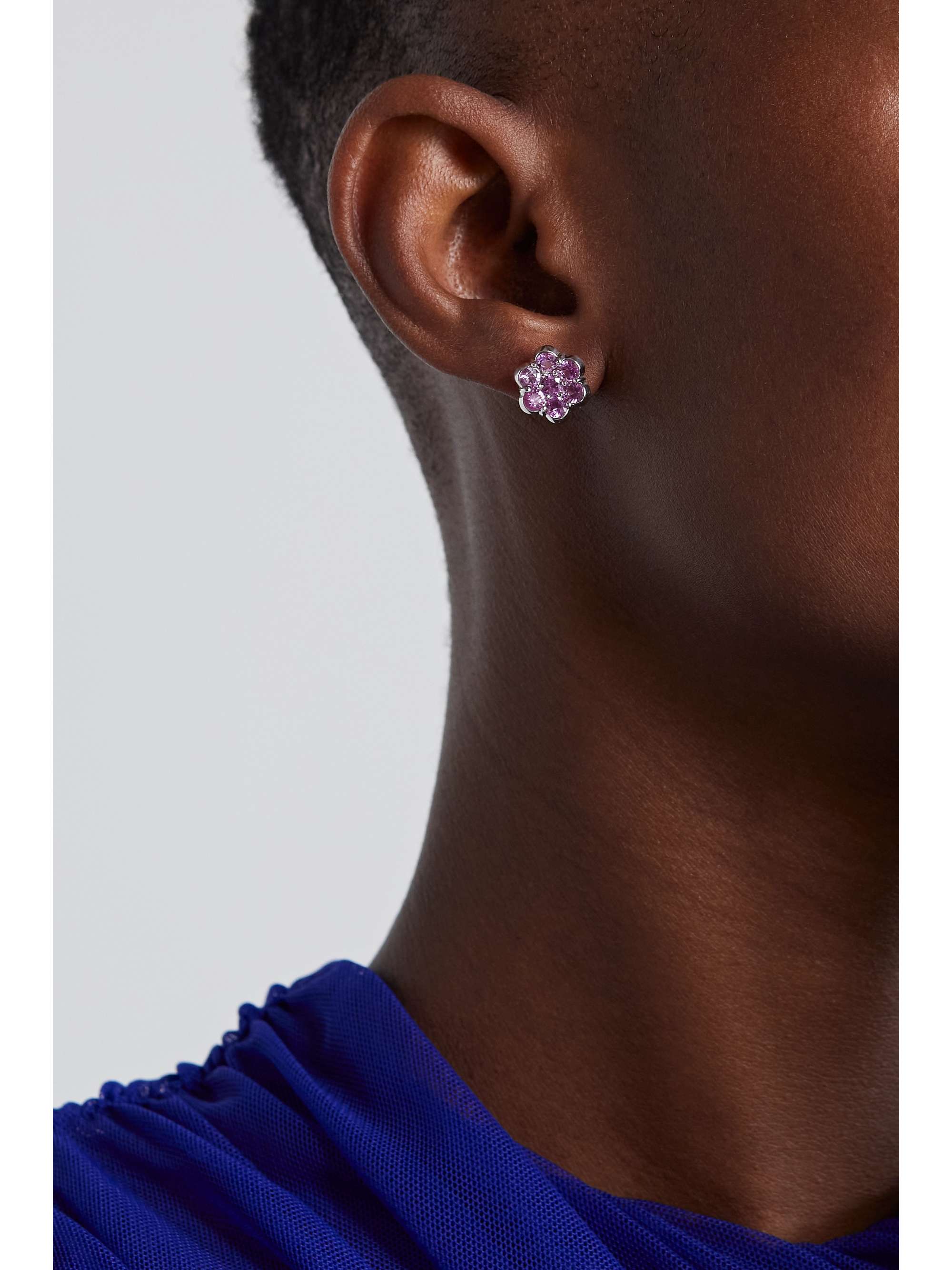 BAYCO Platinum sapphire earrings