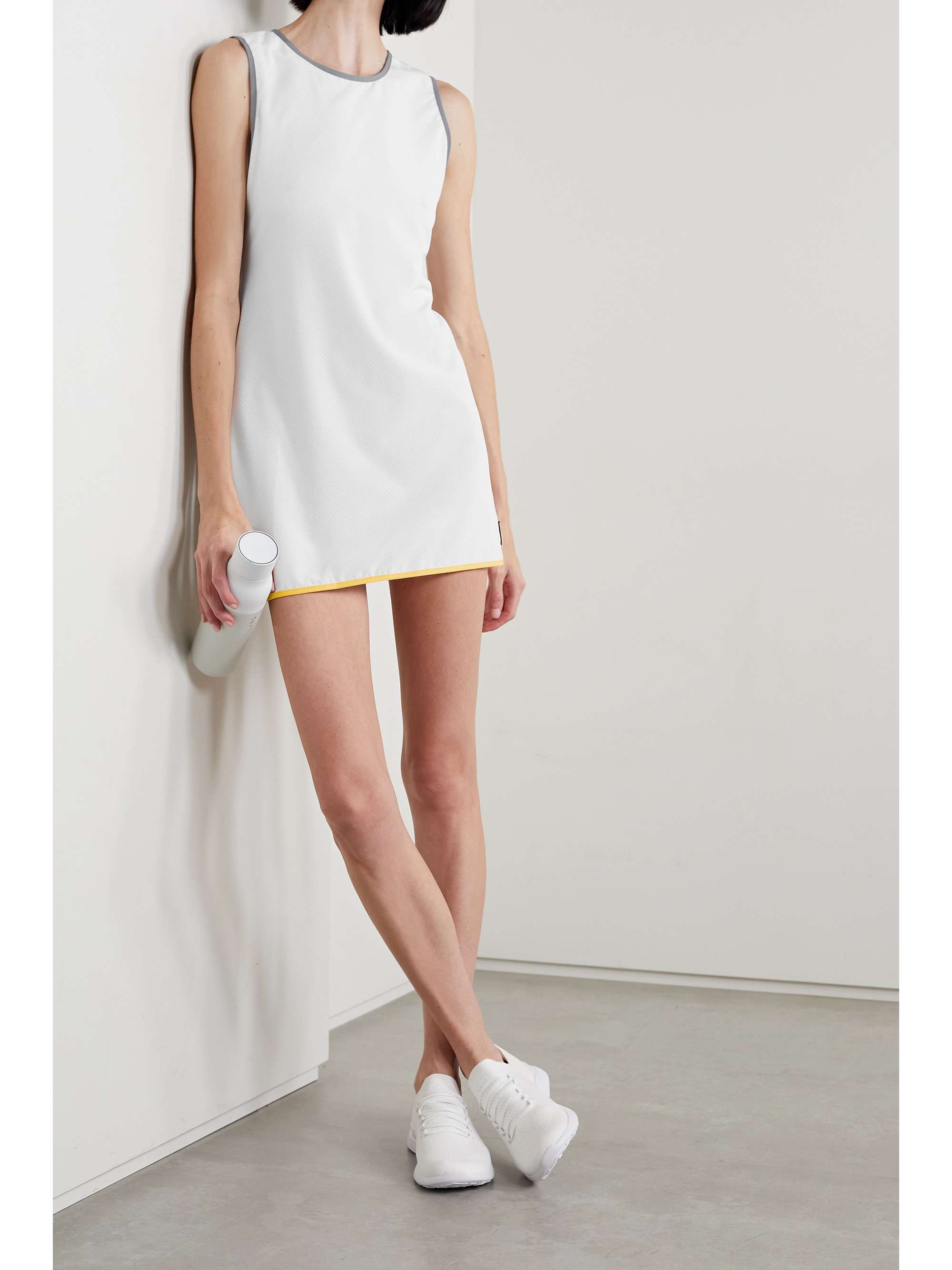 FULL COURT SPORT Perforated stretch-jersey tennis dress