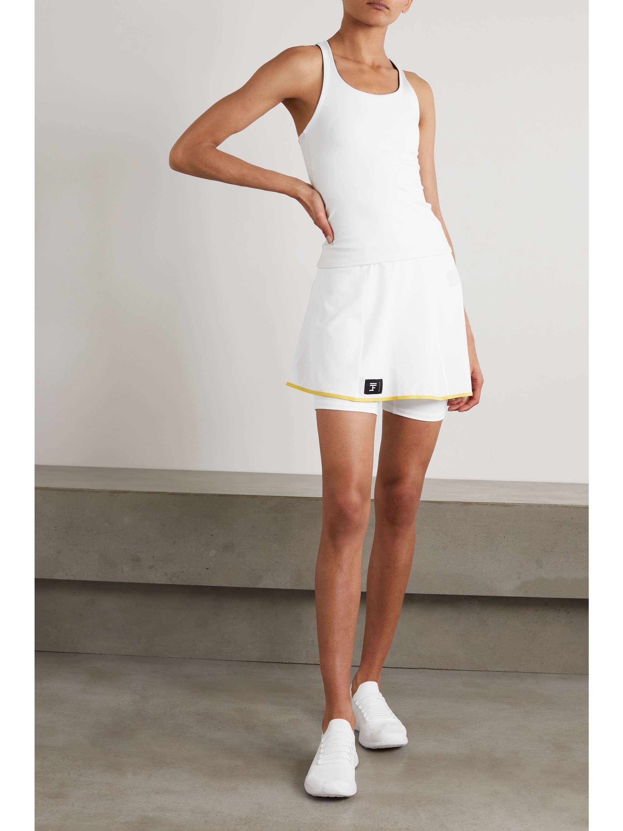 FULL COURT SPORT Perforated stretch-jersey tennis skirt
