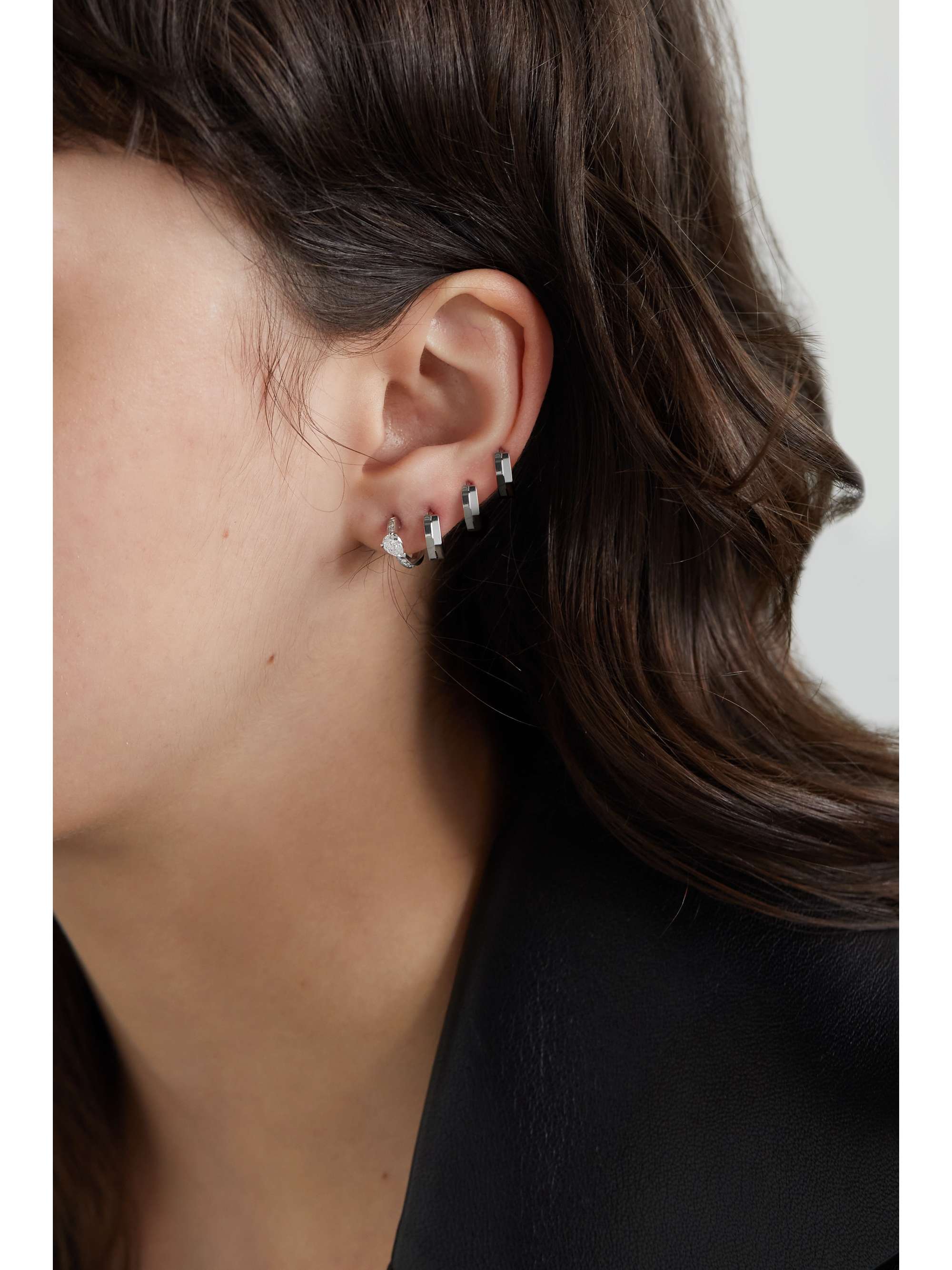 REPOSSI Antifer 18-karat white gold single hoop earring