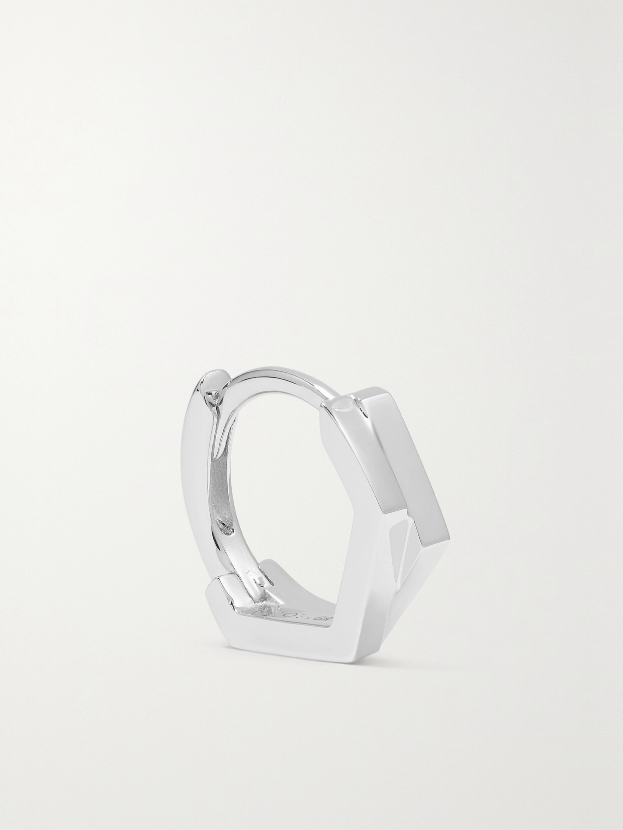 Repossi 18kt White Gold Antifer Two-row Single Hoop Earring In Gold