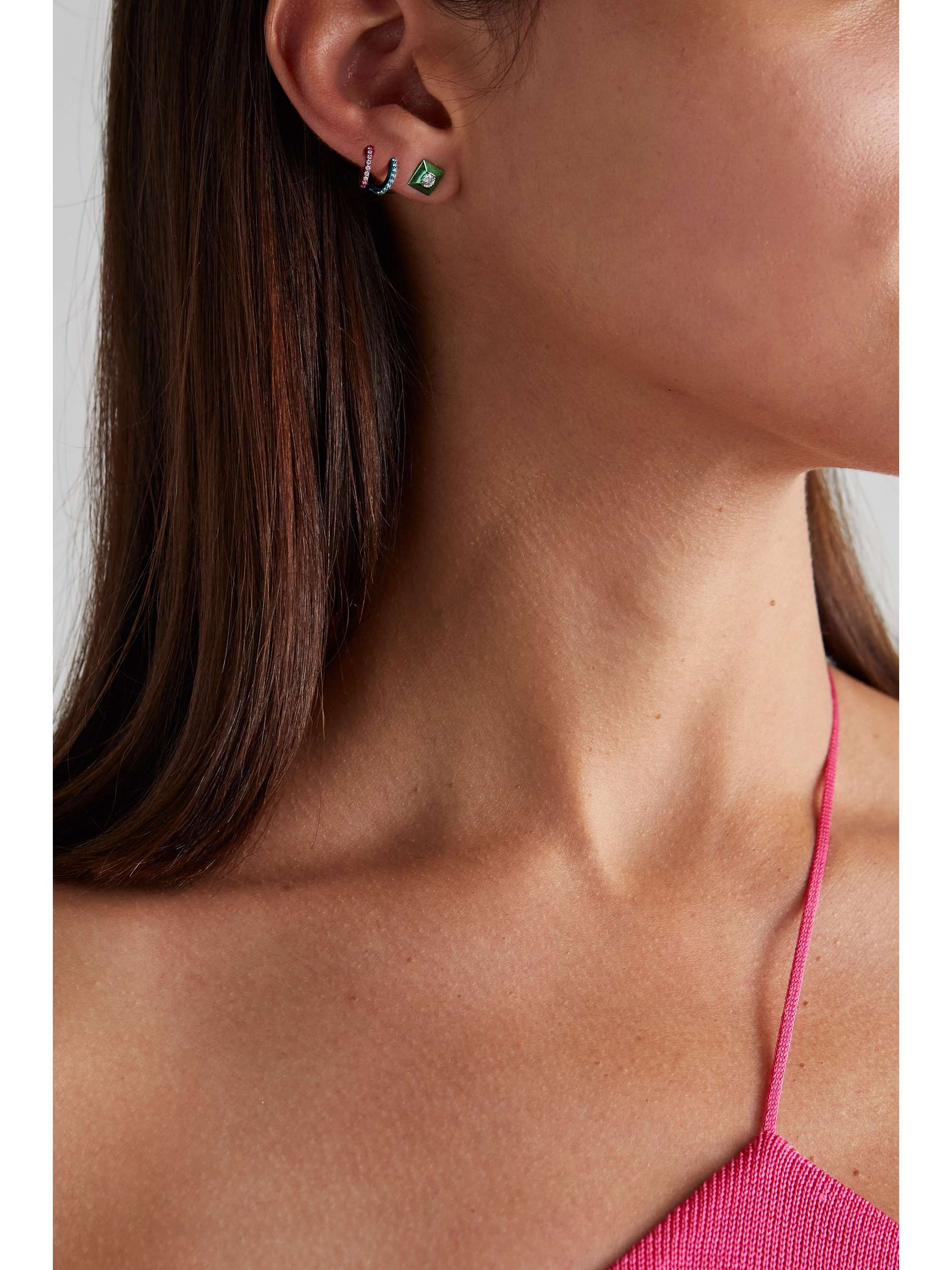 EÉRA Mini white gold diamond earring