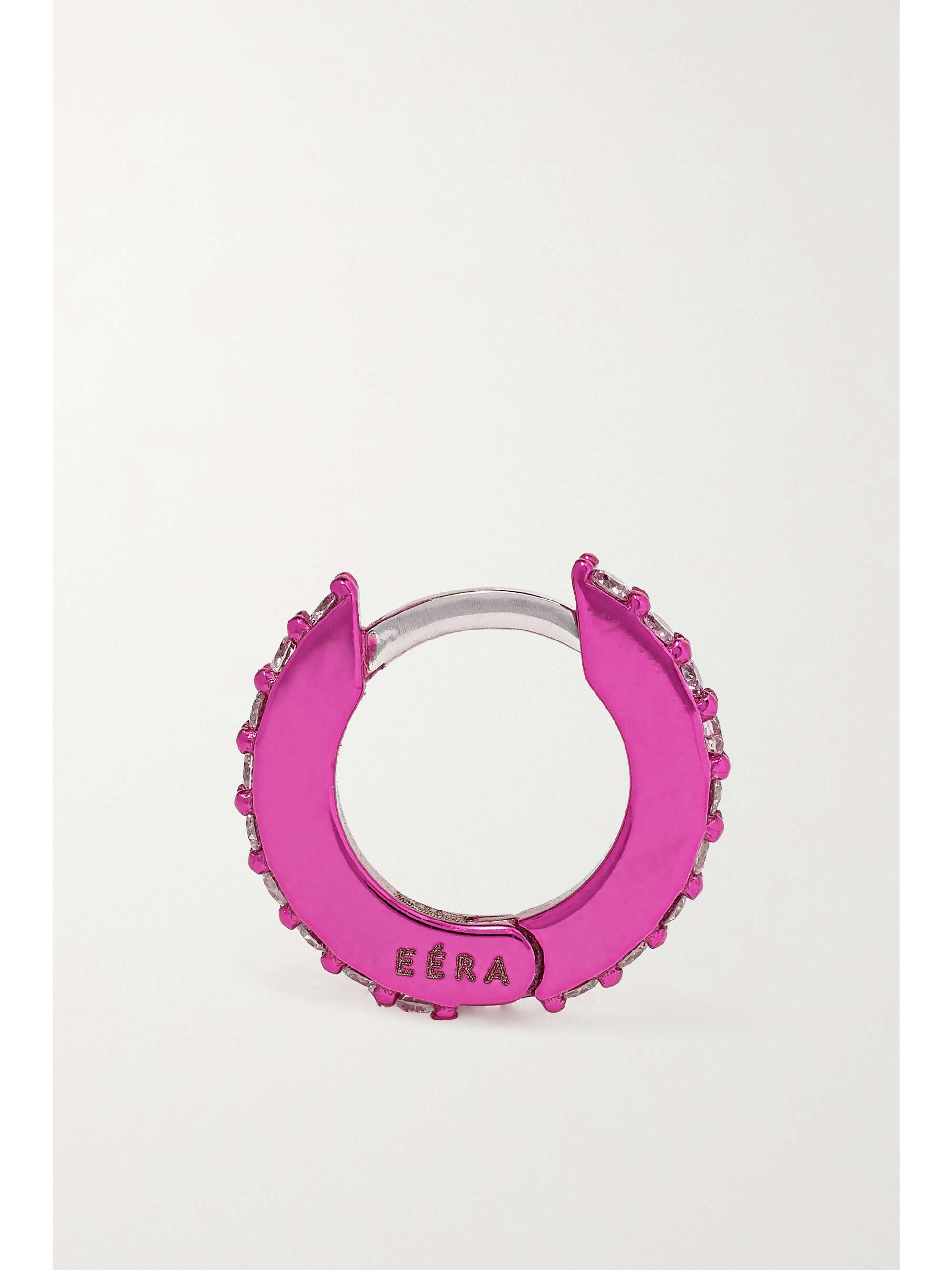 EÉRA Mini white gold diamond single hoop earring