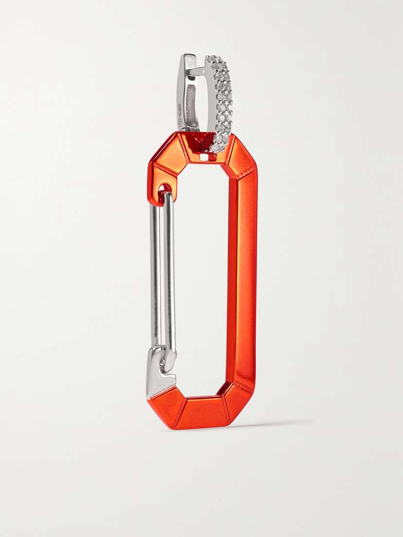 EÉRA Chiara White Gold, Silver And Diamond Single Earring