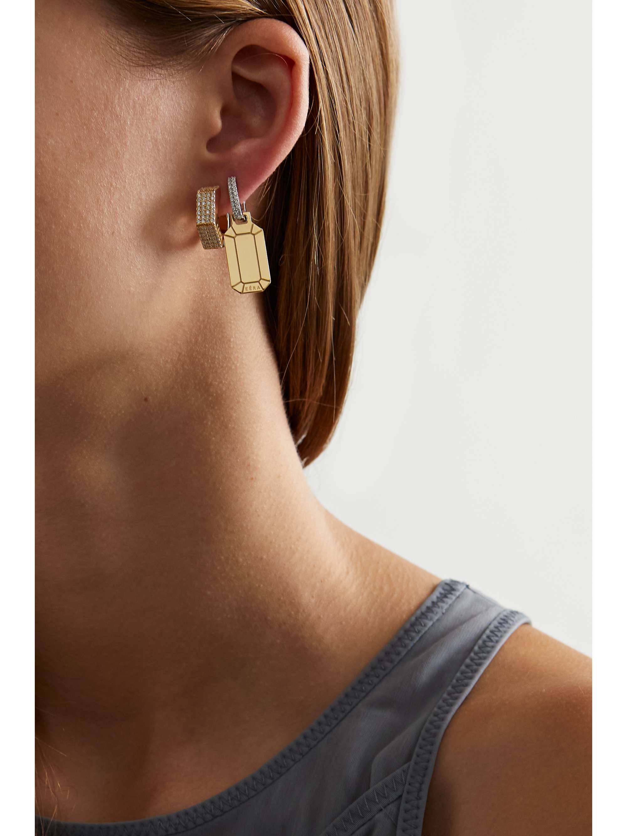 EÉRA Dado 18-karat gold diamond single hoop earring
