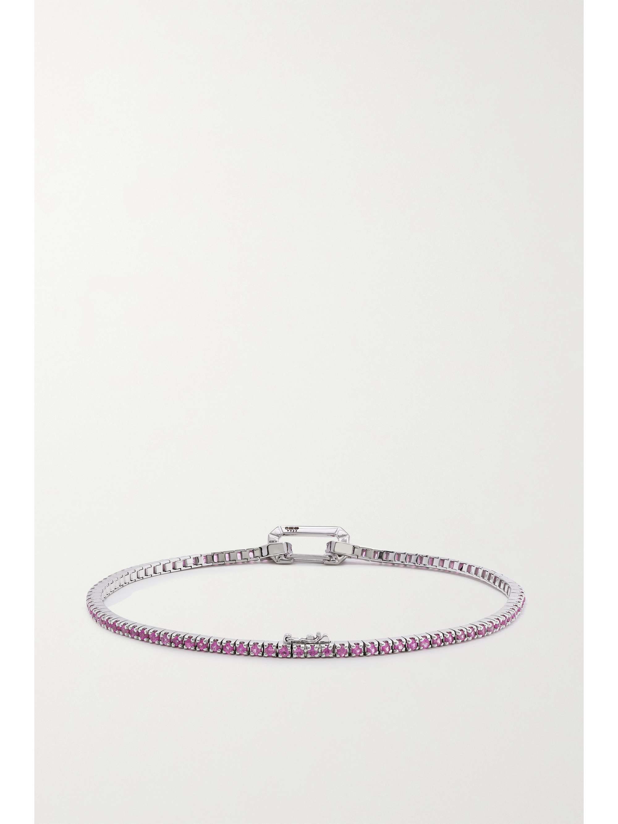 EÉRA 18-karat white gold sapphire anklet