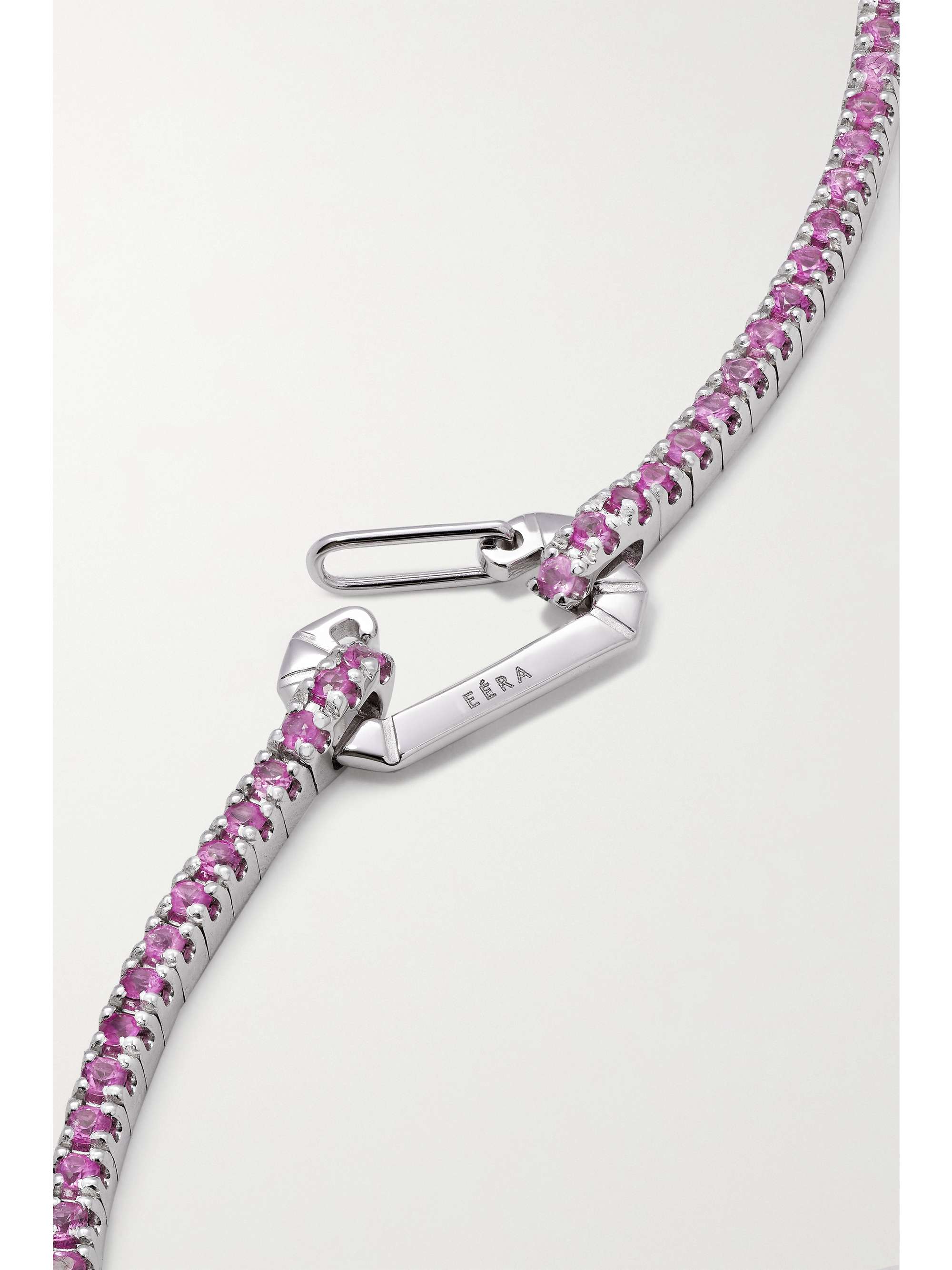 EÉRA 18-karat white gold sapphire anklet