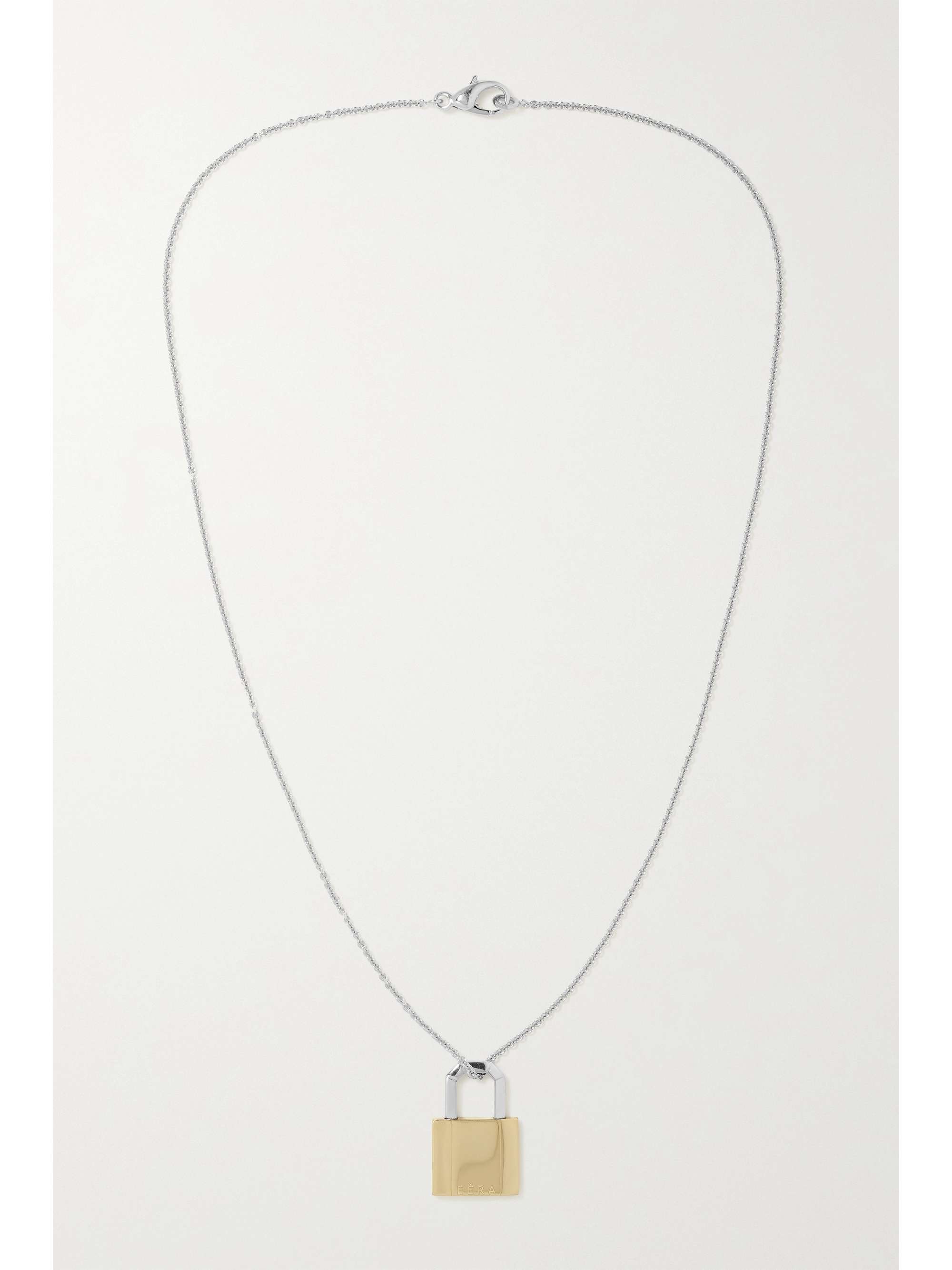EÉRA Lock white gold and silver necklace