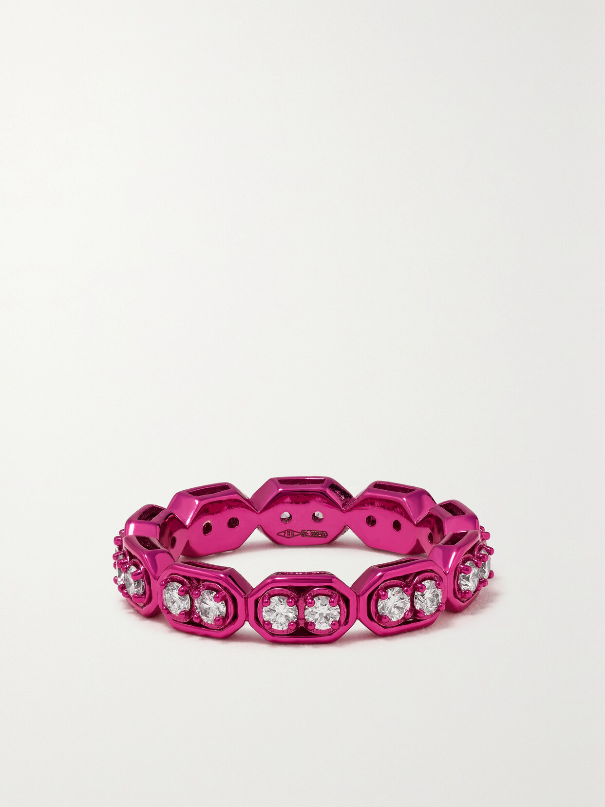 Eéra Roma Gold Diamond Ring In Pink