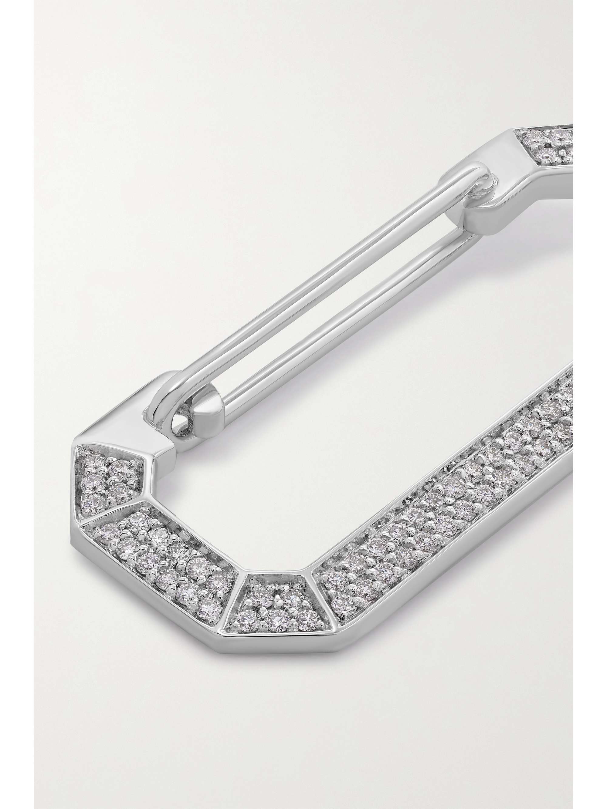 EÉRA 18-karat white gold diamond single earring